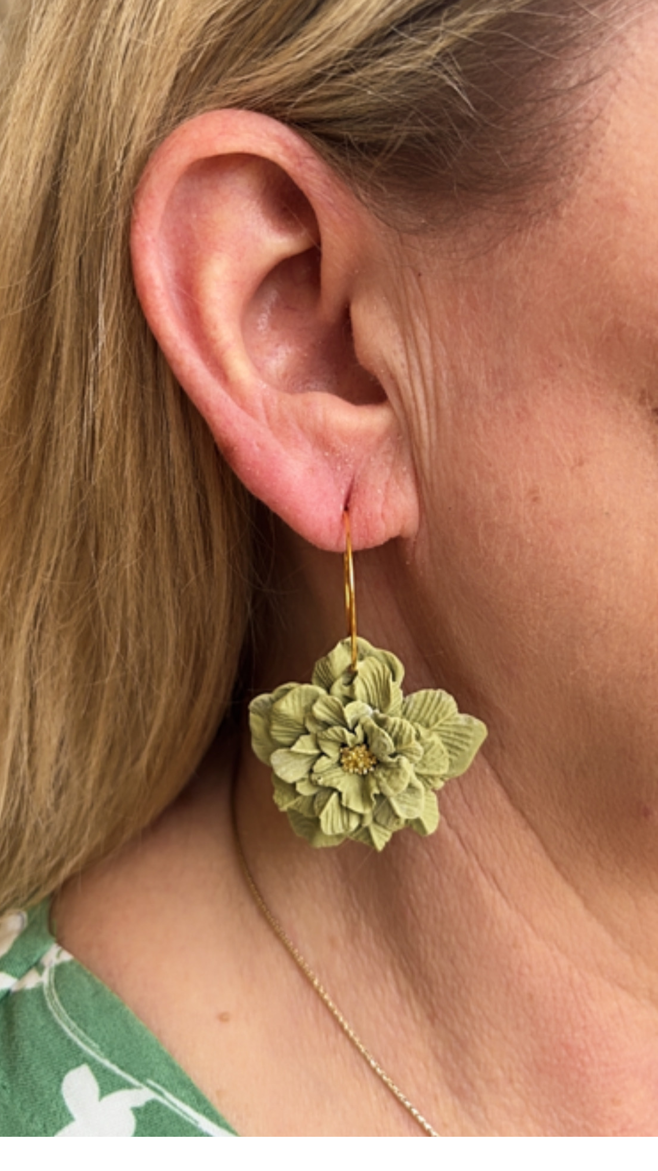 "Tilly" Floral Hoop Earrings