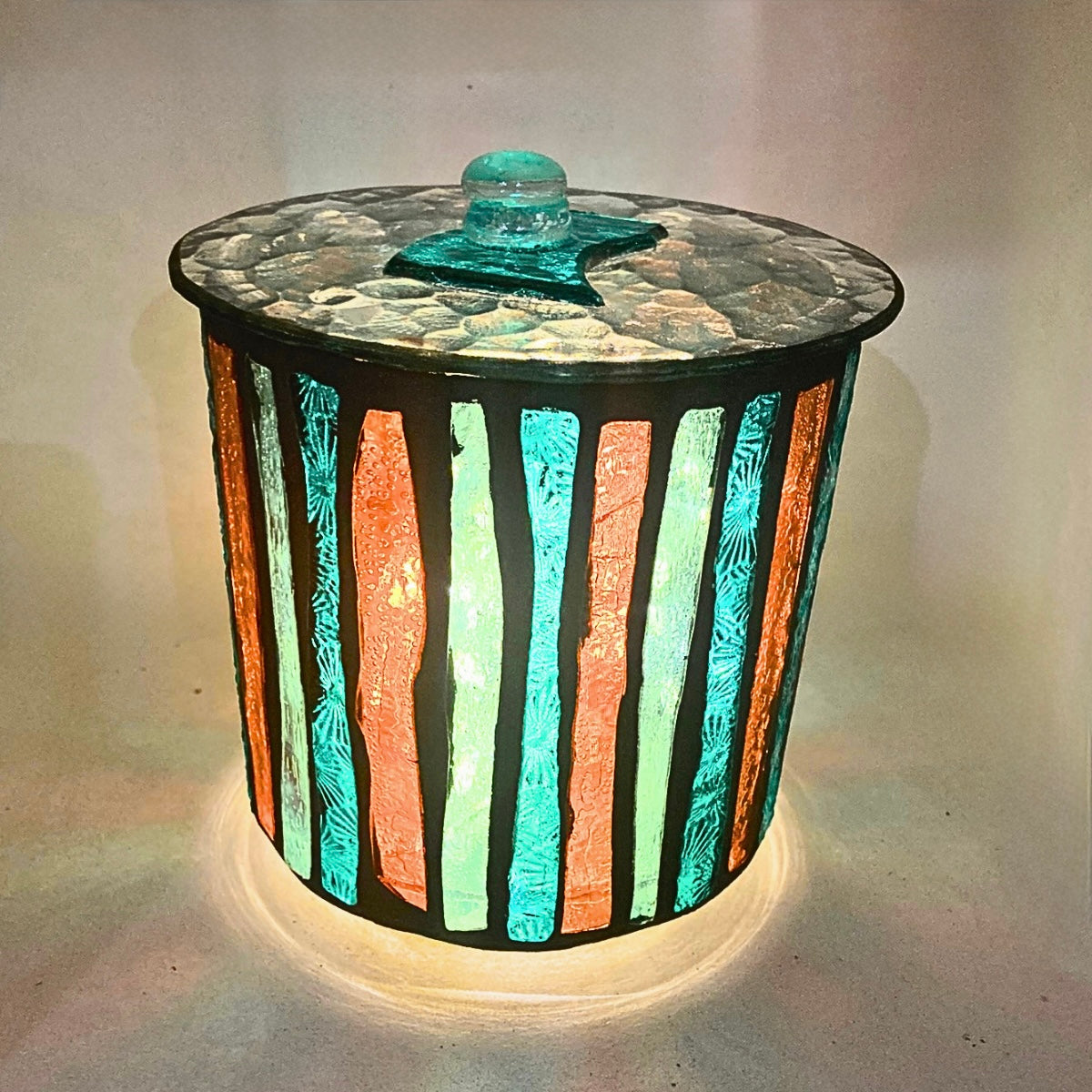 Mini Hand-Cut Glass Illumination Art #10