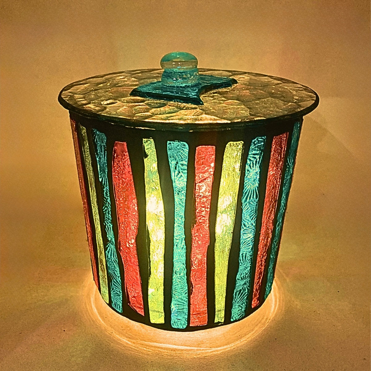 Mini Hand-Cut Glass Illumination Art #10