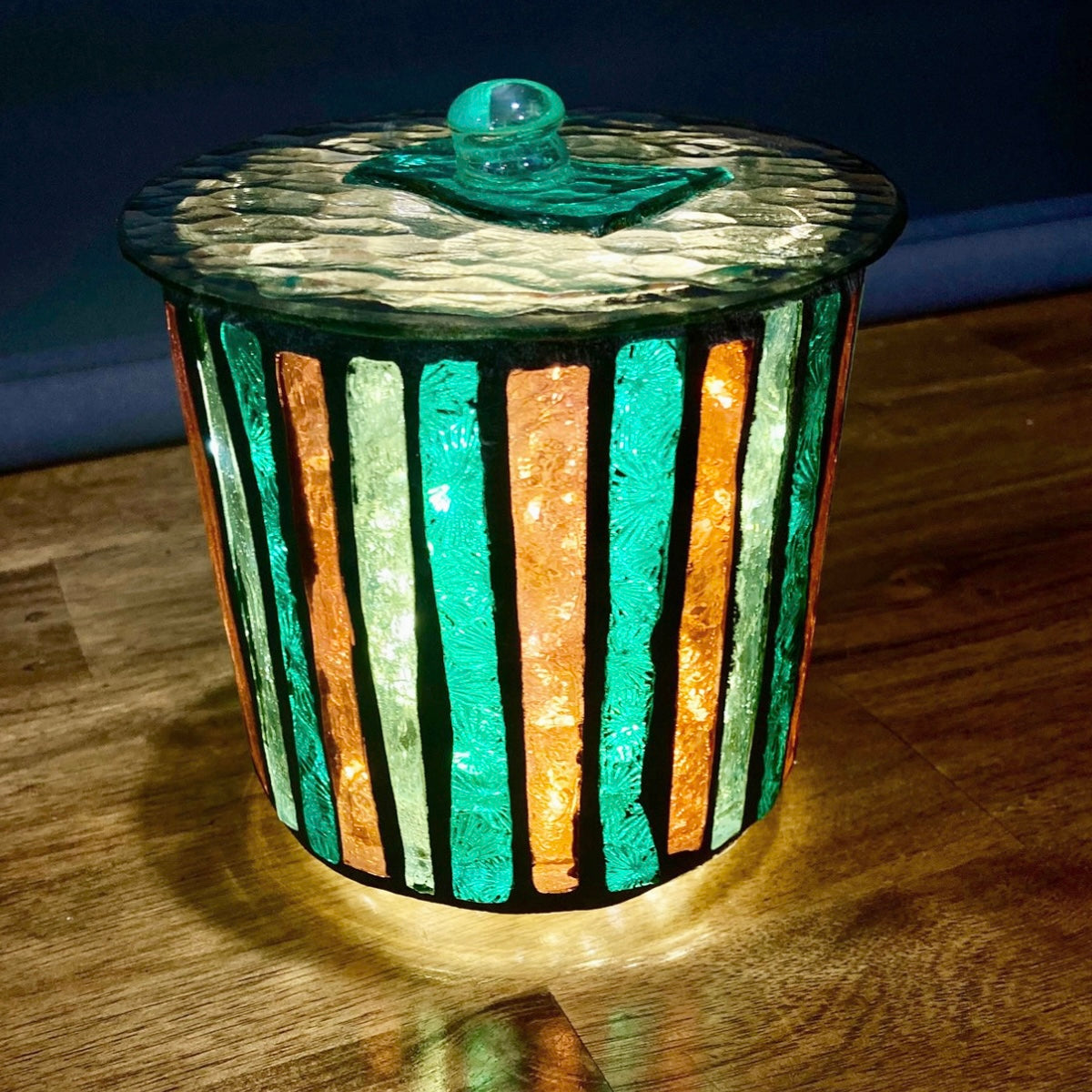 Mini Hand-Cut Glass Illumination Art #10