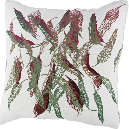 Hand Screen Printed Linen Cushion Covers- Fallen Leaves (2 colourways)