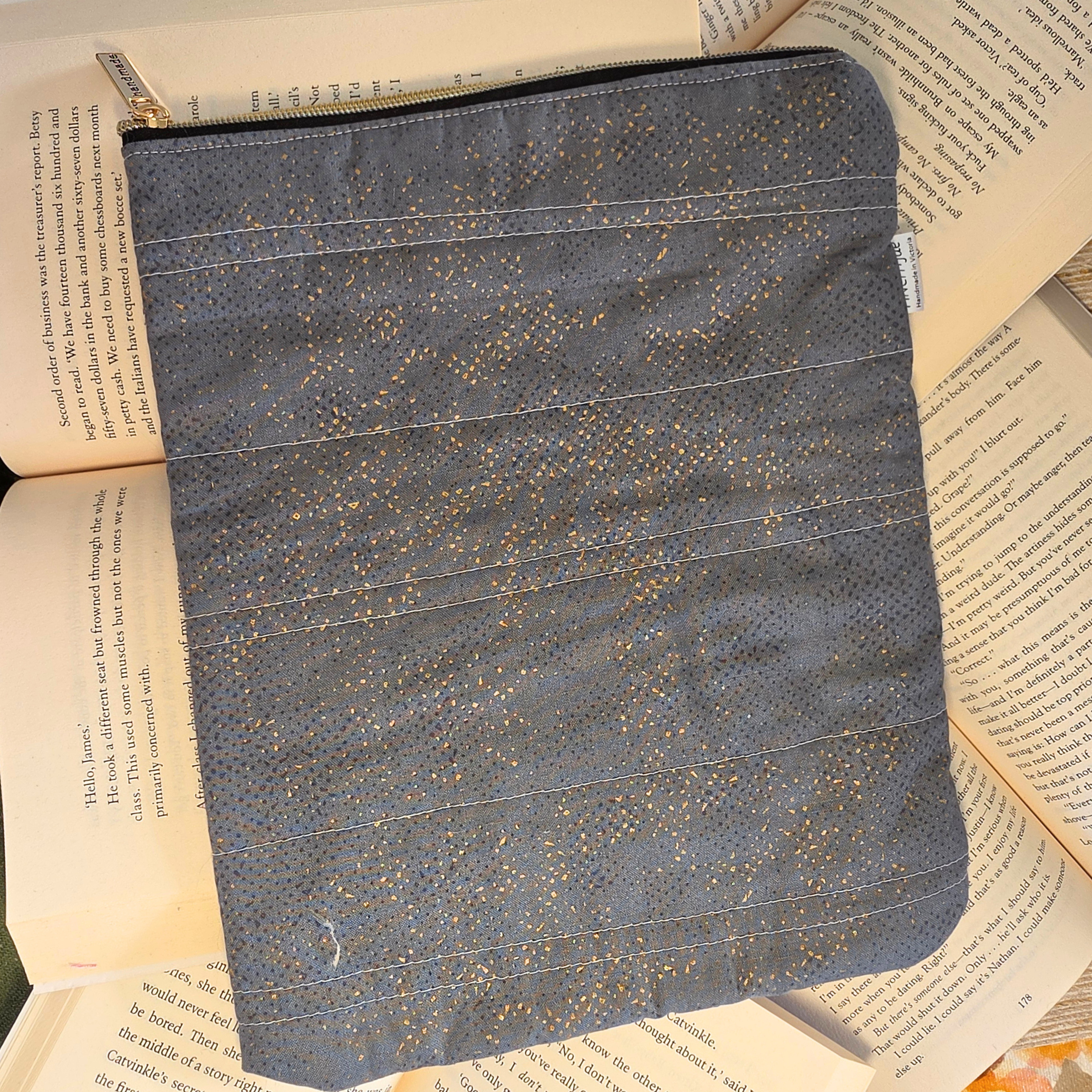 Colourful Geometric designs - book or 11" tablet sleeve, handmade