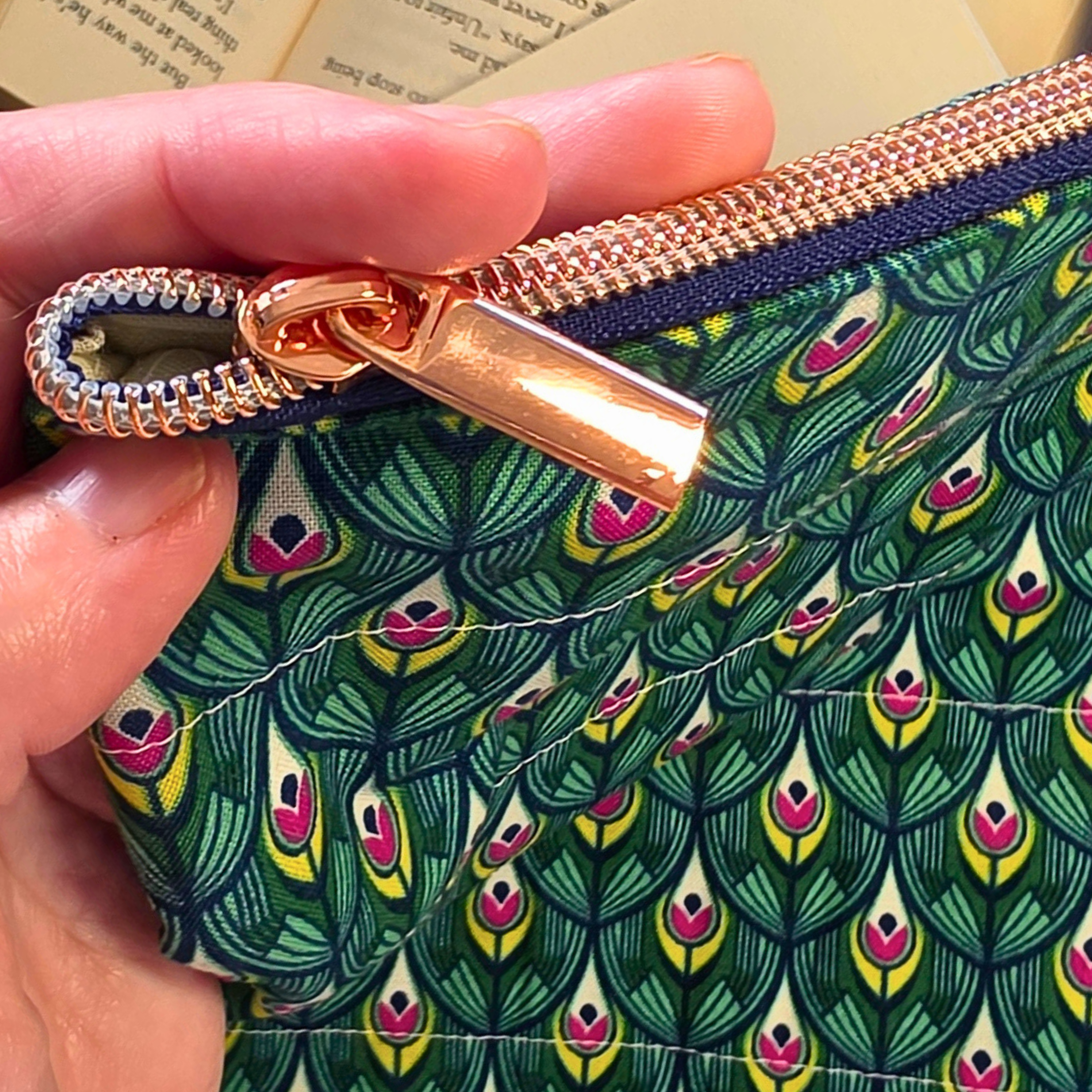 Colourful Geometric designs - book or 11" tablet sleeve, handmade