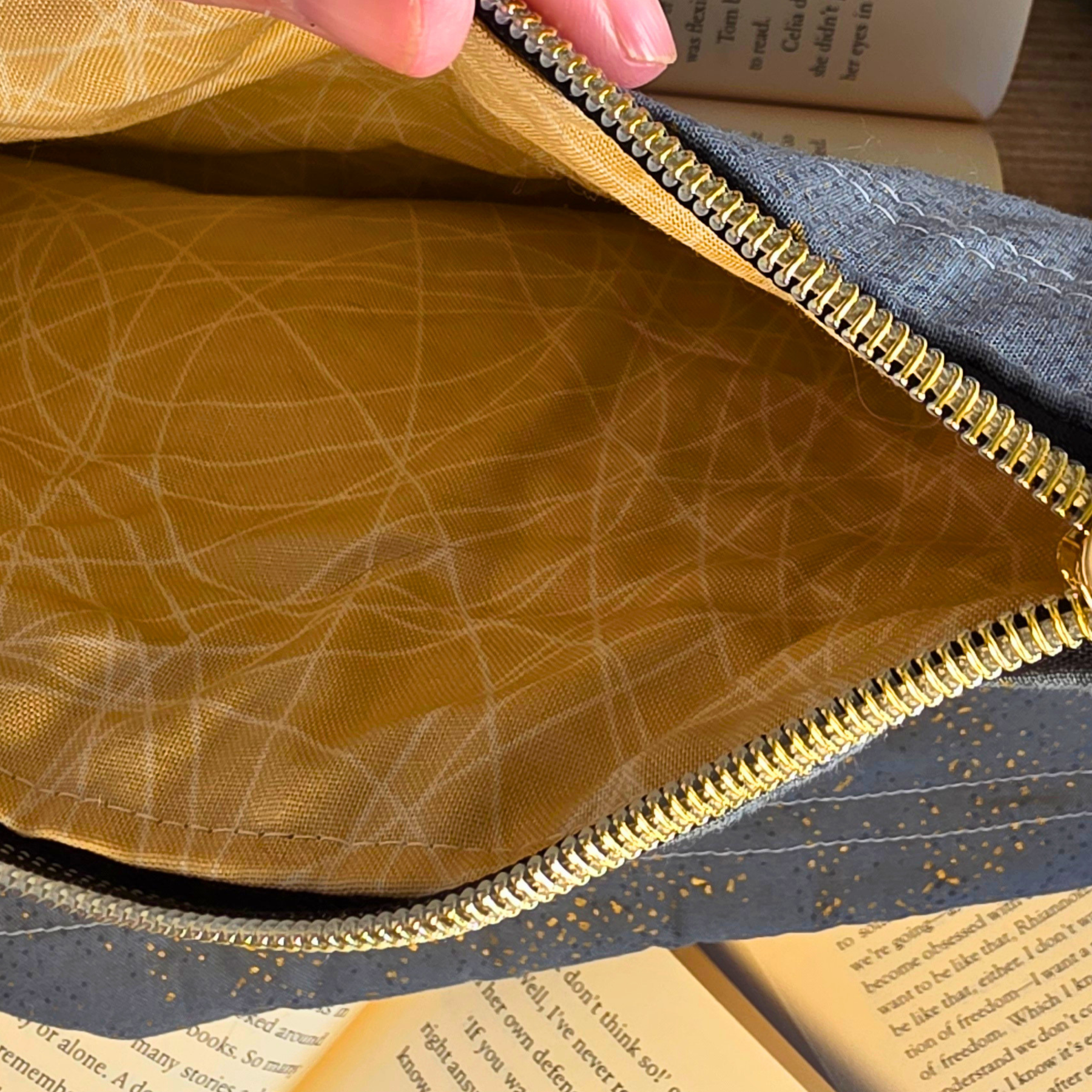 Colourful Geometric designs - book or 11" tablet sleeve, handmade