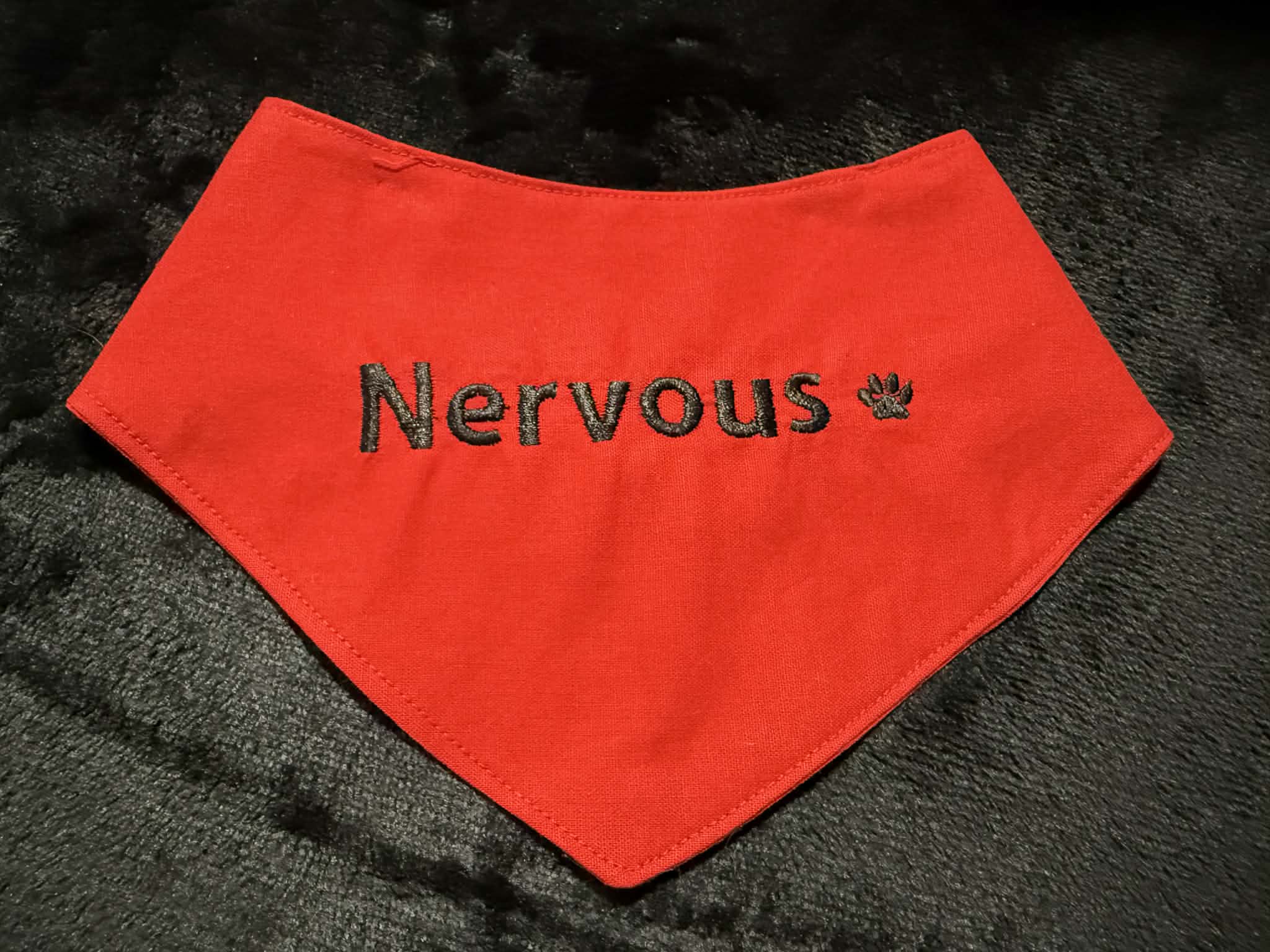 Dog or Dachshund personalized warning Bandanas, colour coded behavior medical indicators