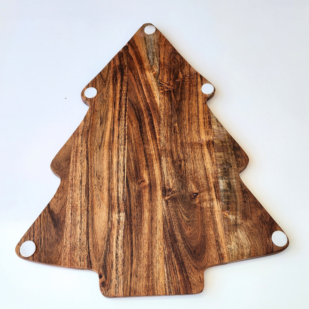 "Christmas Joy" - resin charcuterie board with cheese knives