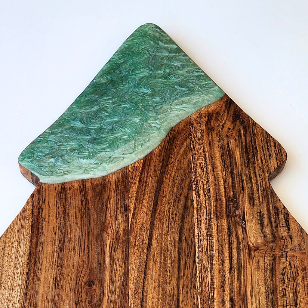 "Christmas Joy" - resin charcuterie board with cheese knives