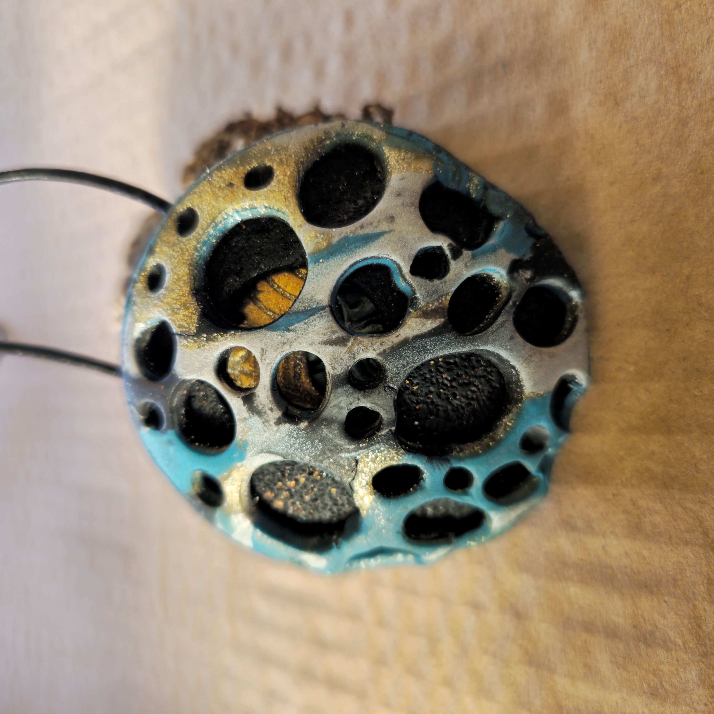 CELESTIAL HOLLOWS PENDANT - ARTISAN POLYMER CLAY