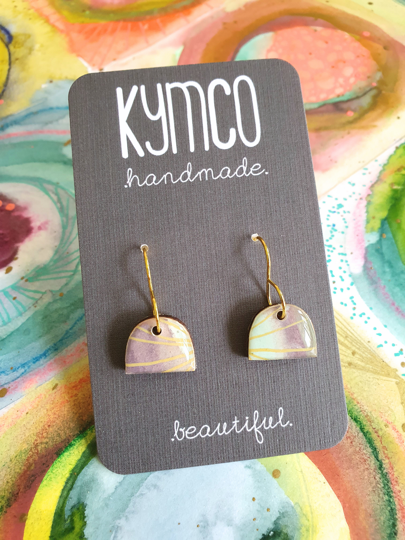 The Tutti Frutti Collection | Resin art jewellery | Small dangle earrings