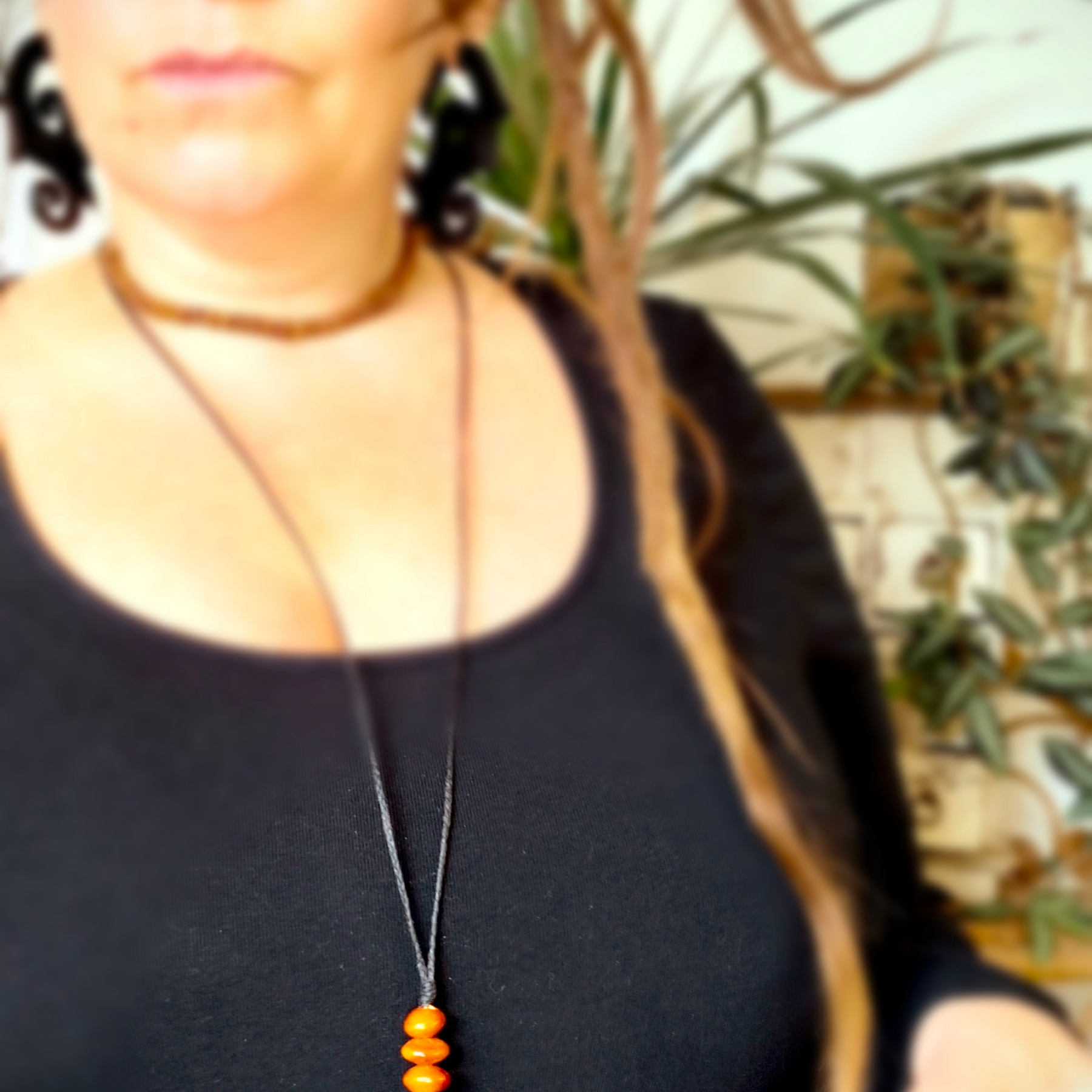 •| SEED PODS | WOOD | AMBER |•  natural talisman necklace