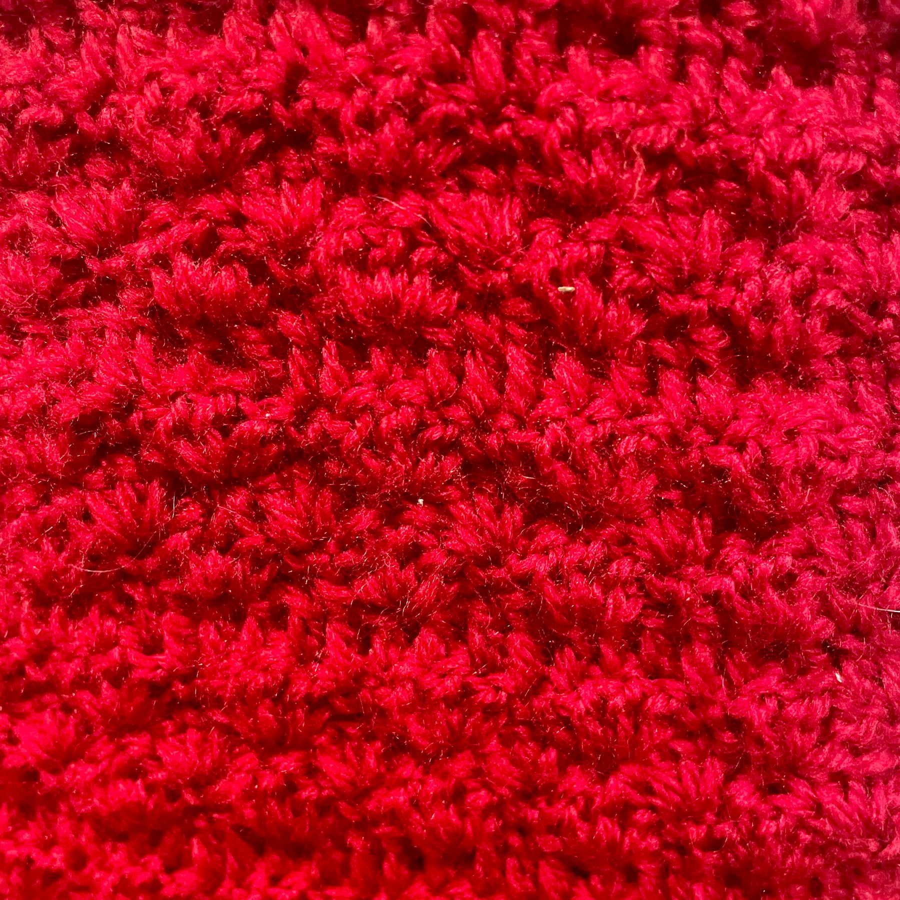 Red Crochet Handbag, 1950s Pattern, Bamboo Handles