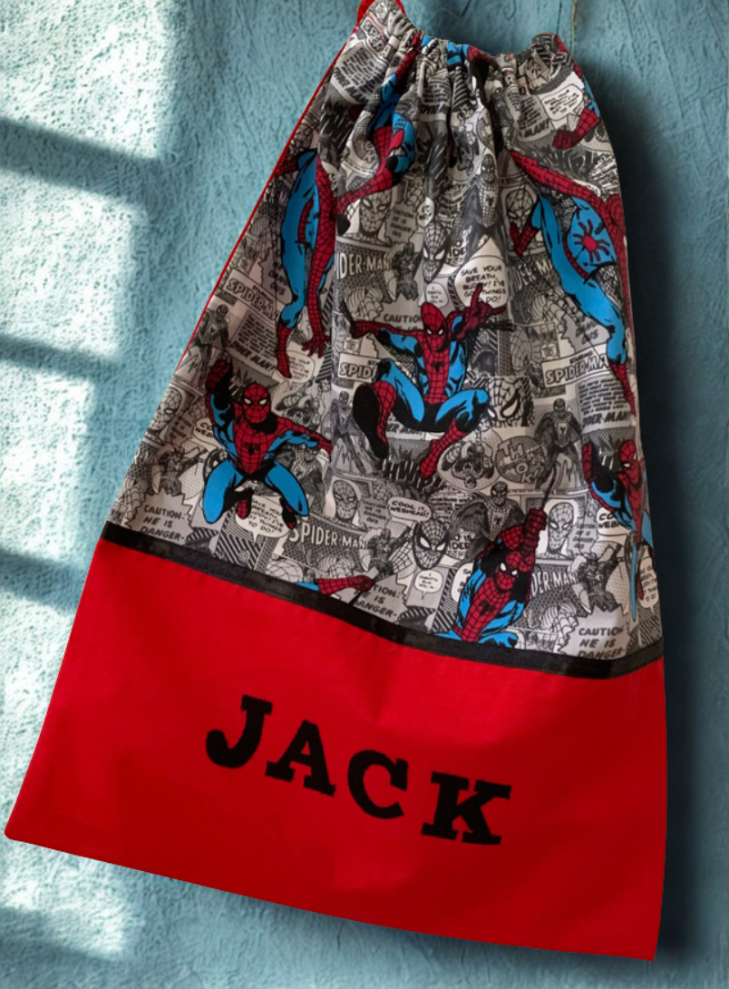 Children's Library Bag , Handmade, Personalised