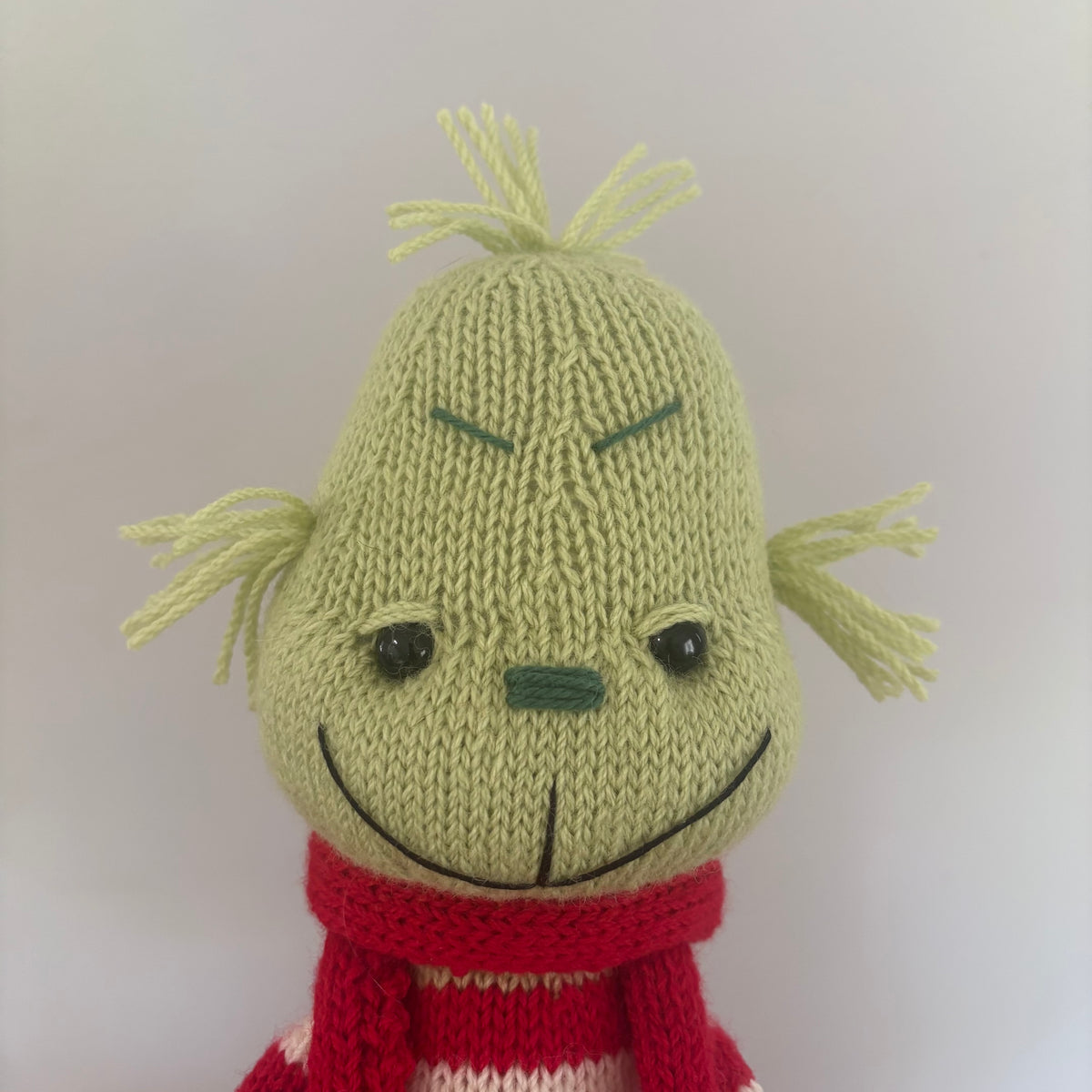 Knitted Grinch green Christmas character
