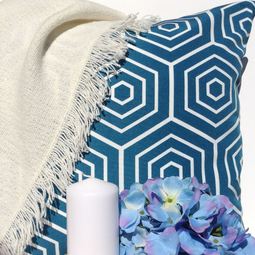 Geometric outdoor cushion cover 45x45cm