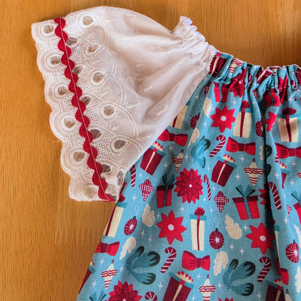Handmade Baby Girls Christmas Dress – Size 1