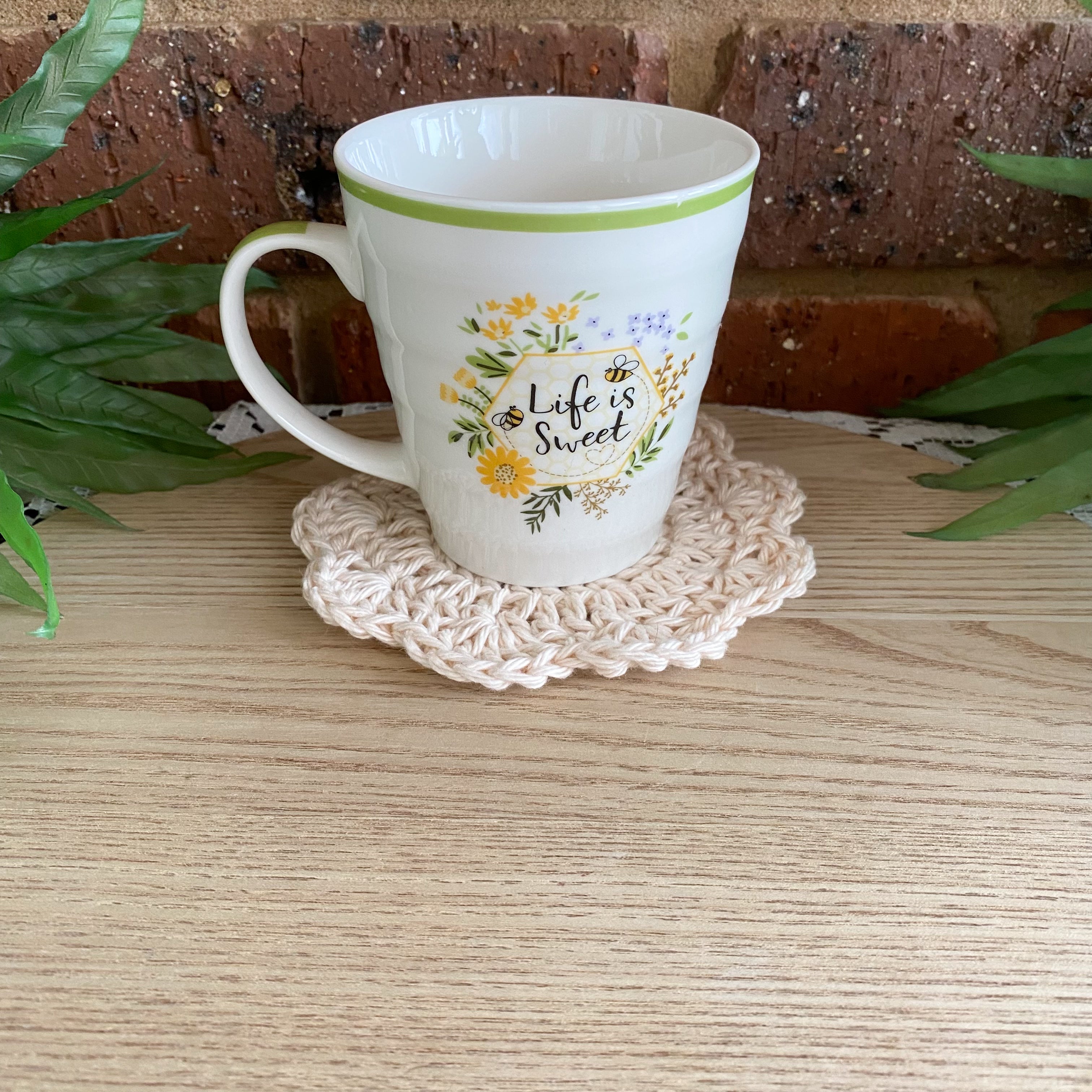Crochet Coasters-Decorative Doilies Set of 4