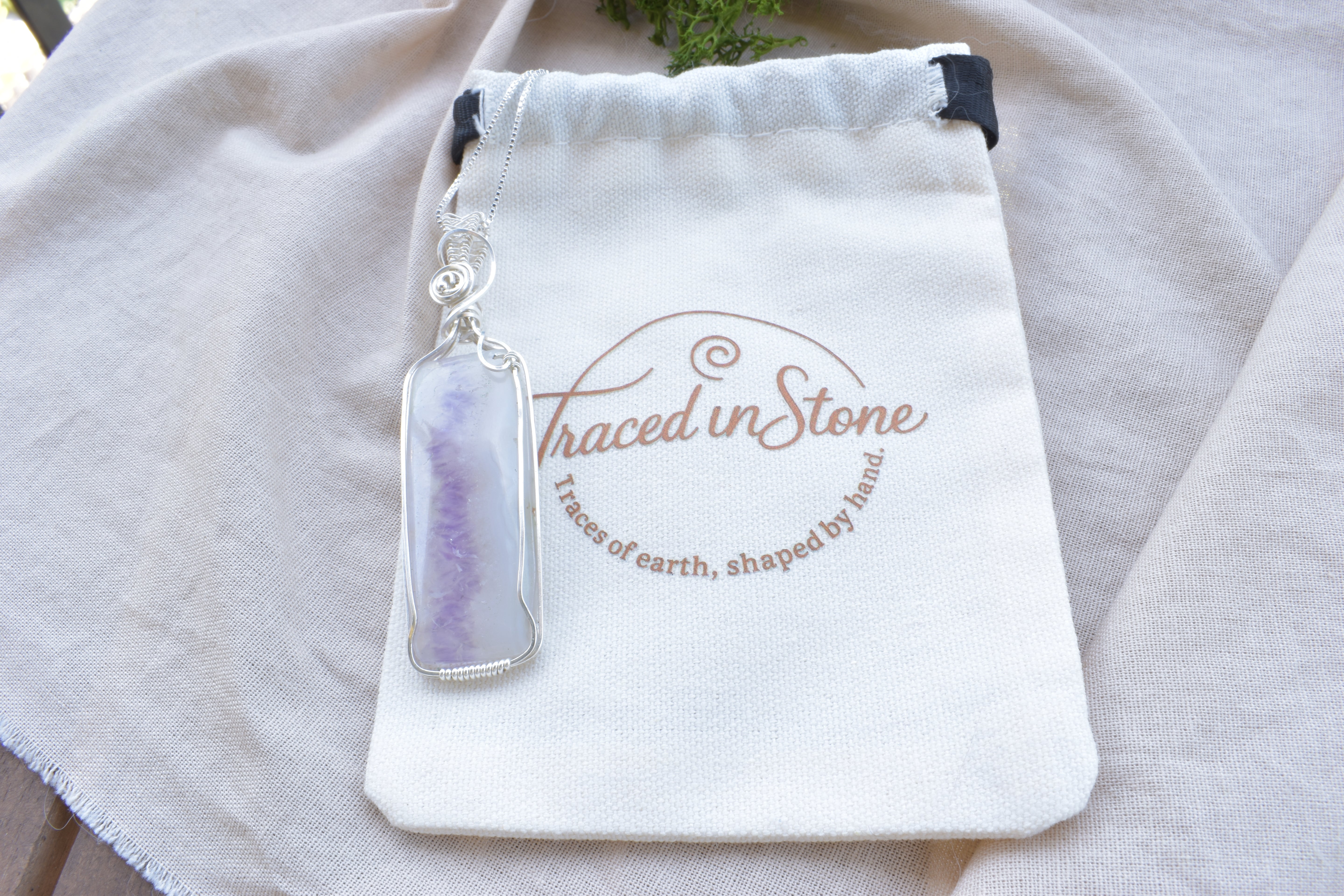Violet Haze - Amethyst Druzy Wire Wrapped Pendant