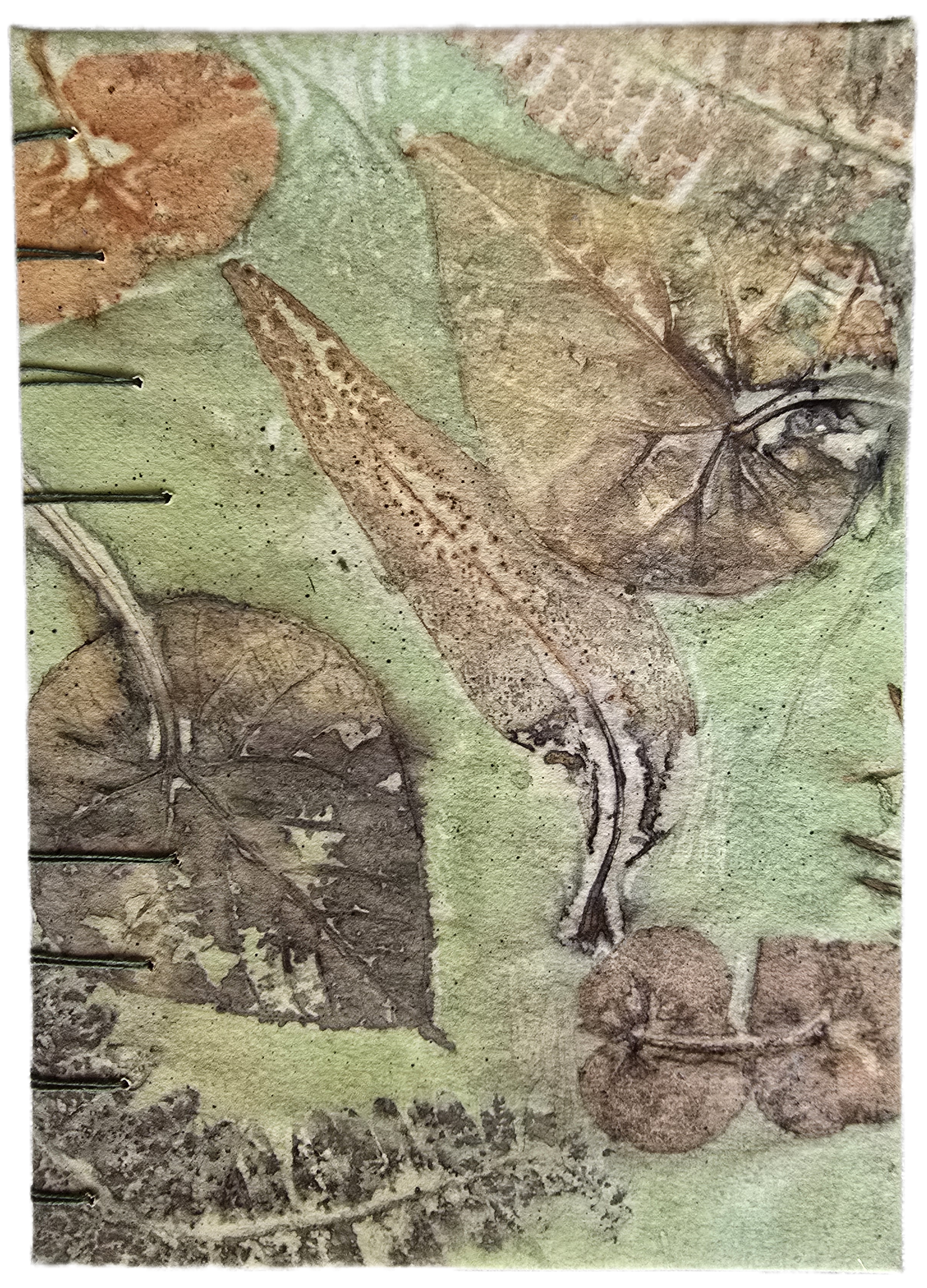 Journal Hand Stitched Eco Print