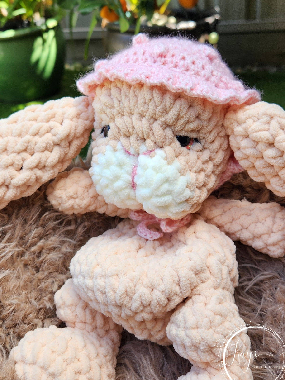 Crochet Plush Floppy Eared Bunny Doll