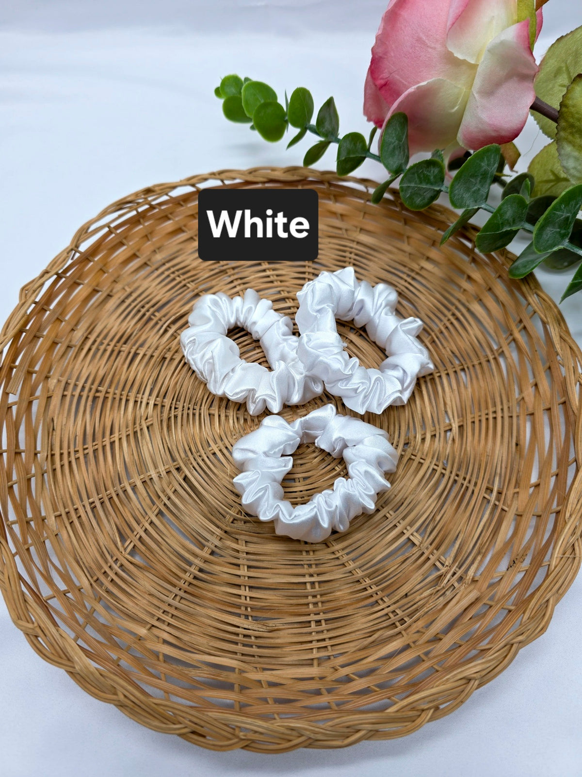 Mini Satin Scrunchies, Ponytail Bands, Handmade Hair ties