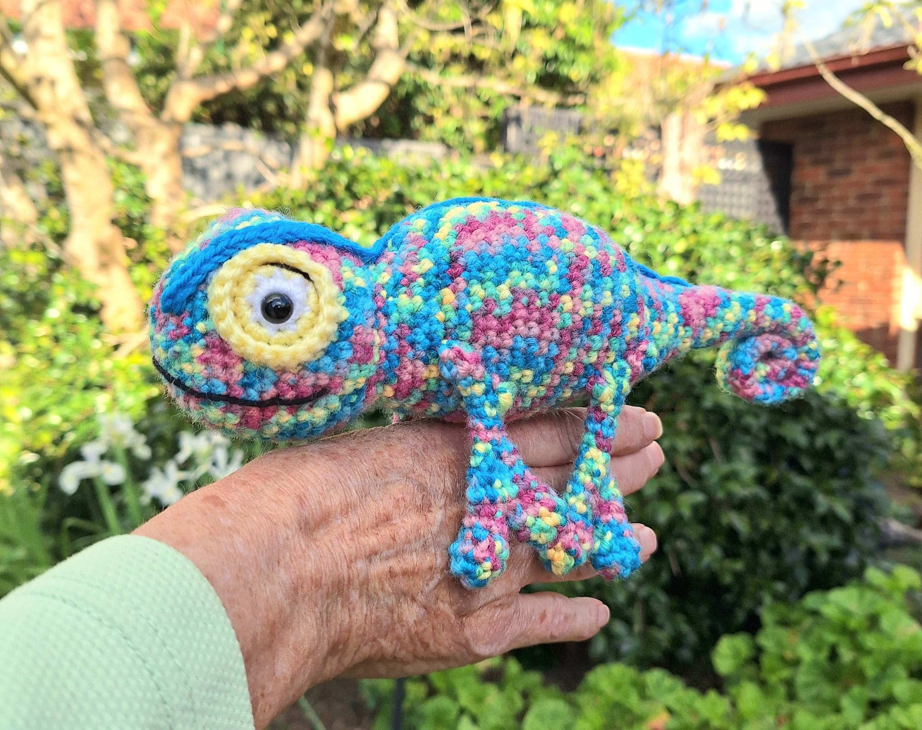 Handmade Crochet Chameleon