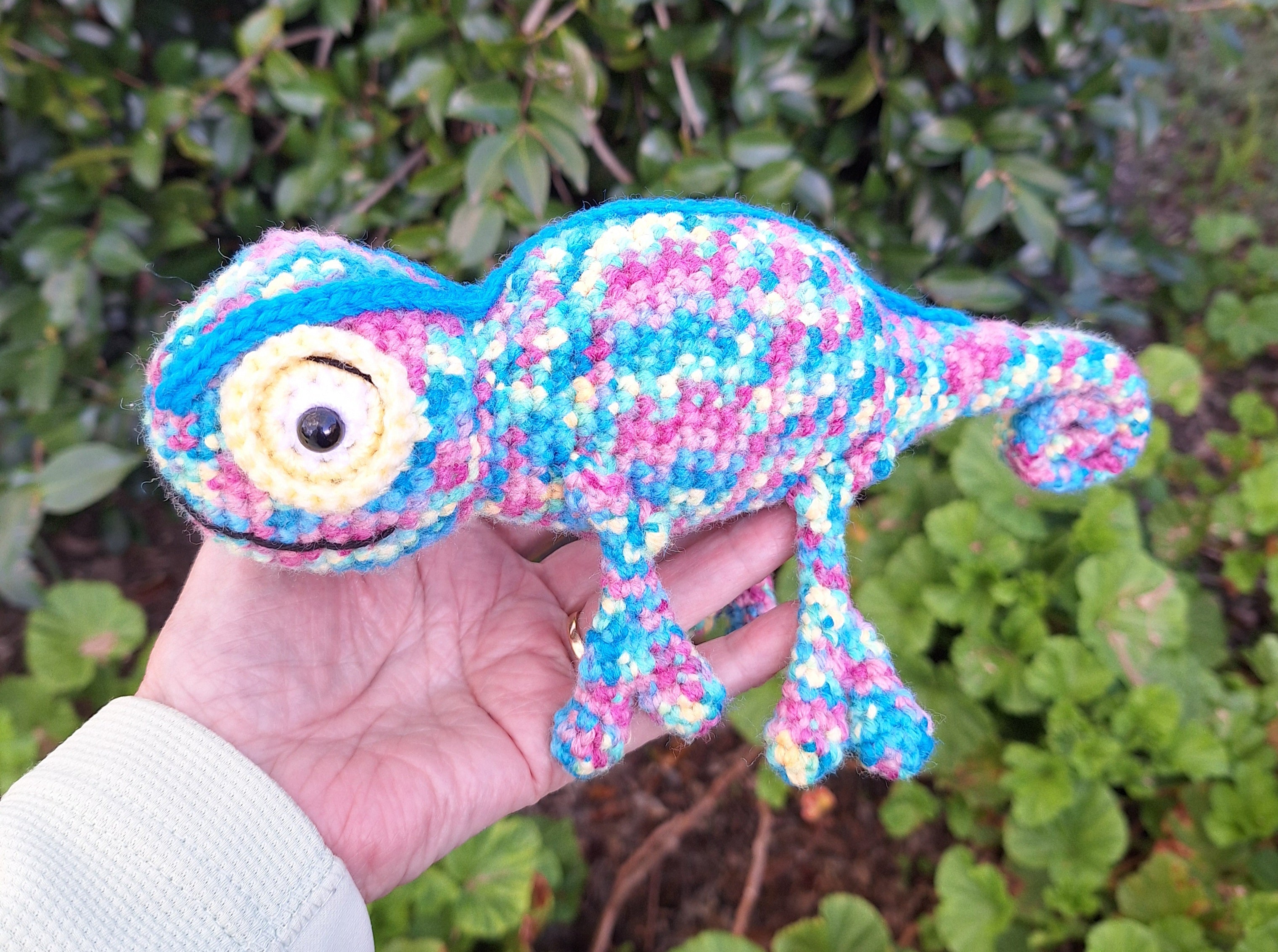 Handmade Crochet Chameleon