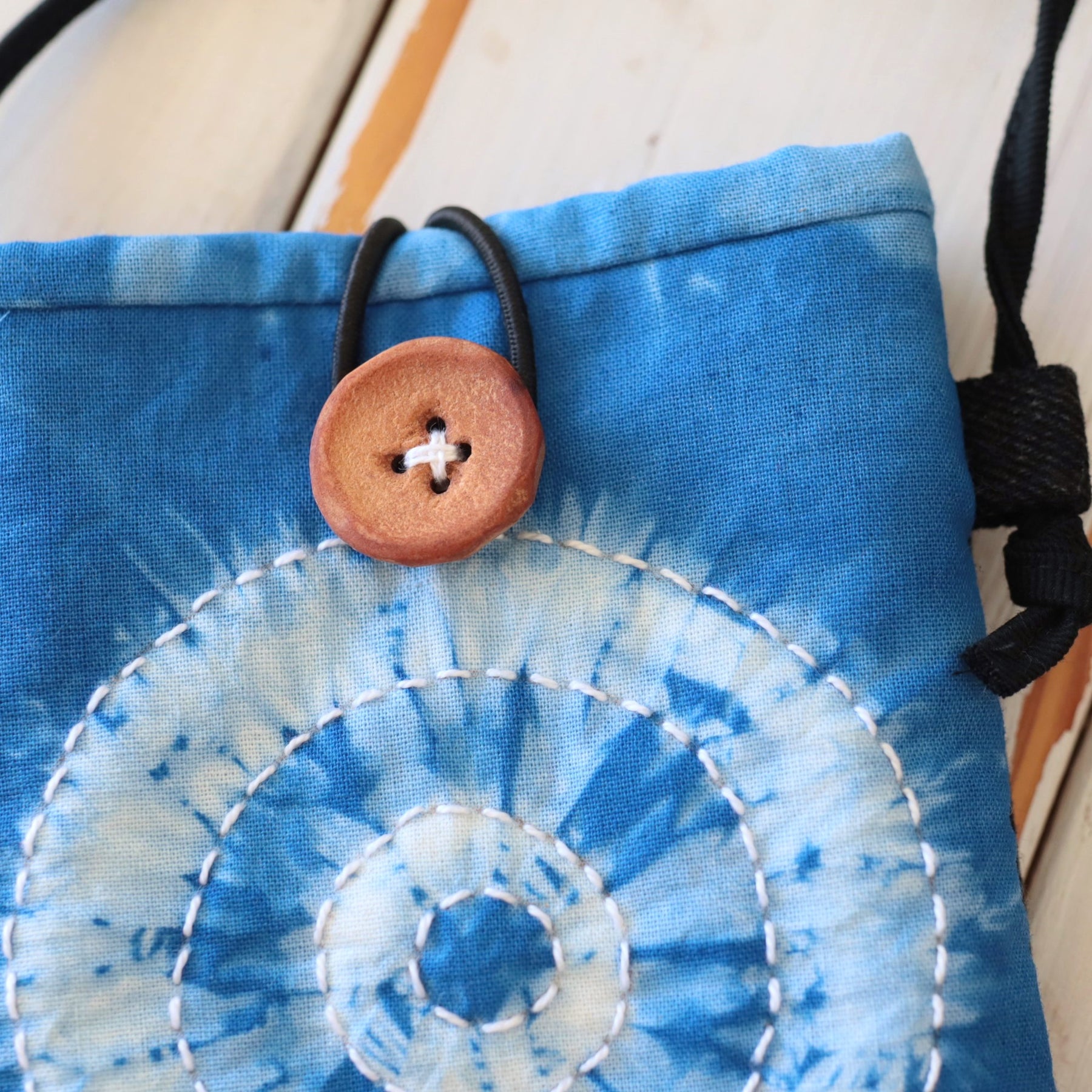 Shibori Tie dyed Phone pouch, glasses pouch, cross body.