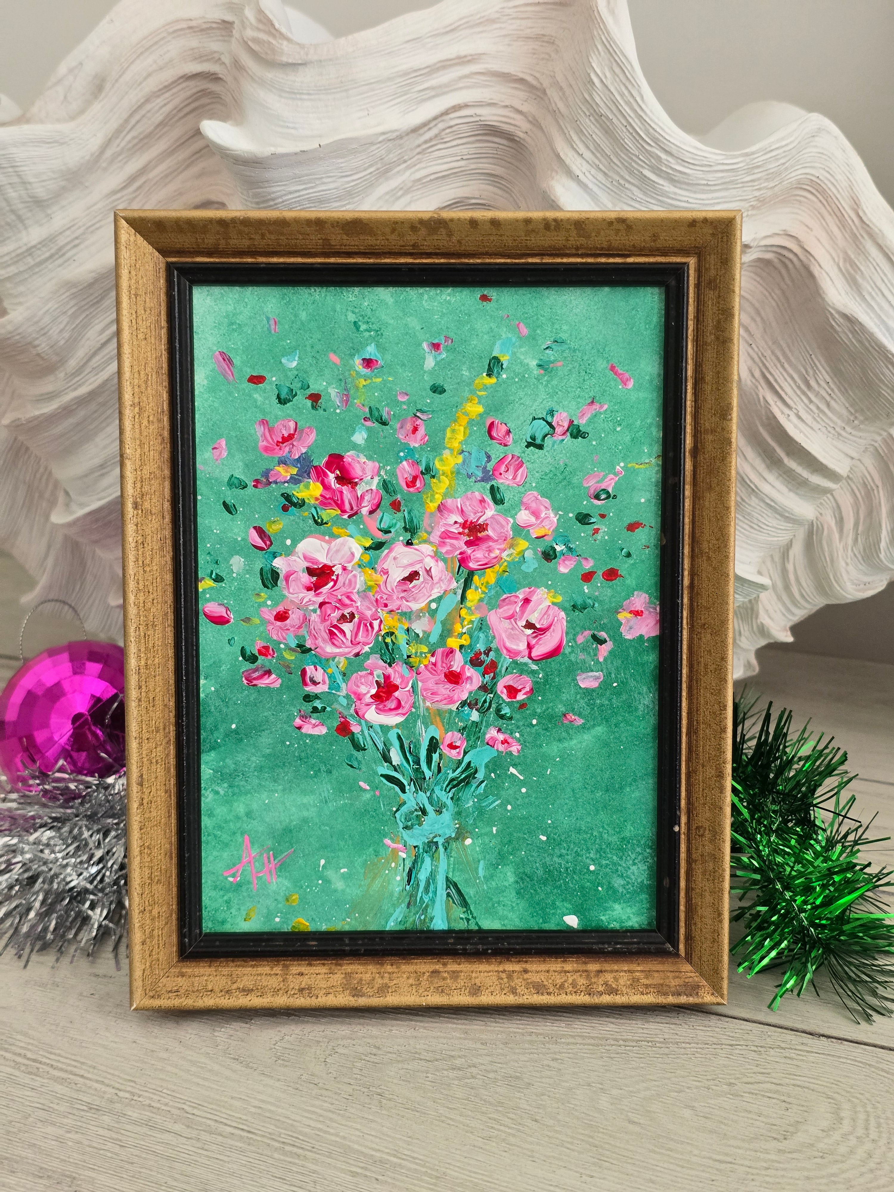 'Rose Bouquet' - Framed Artwork