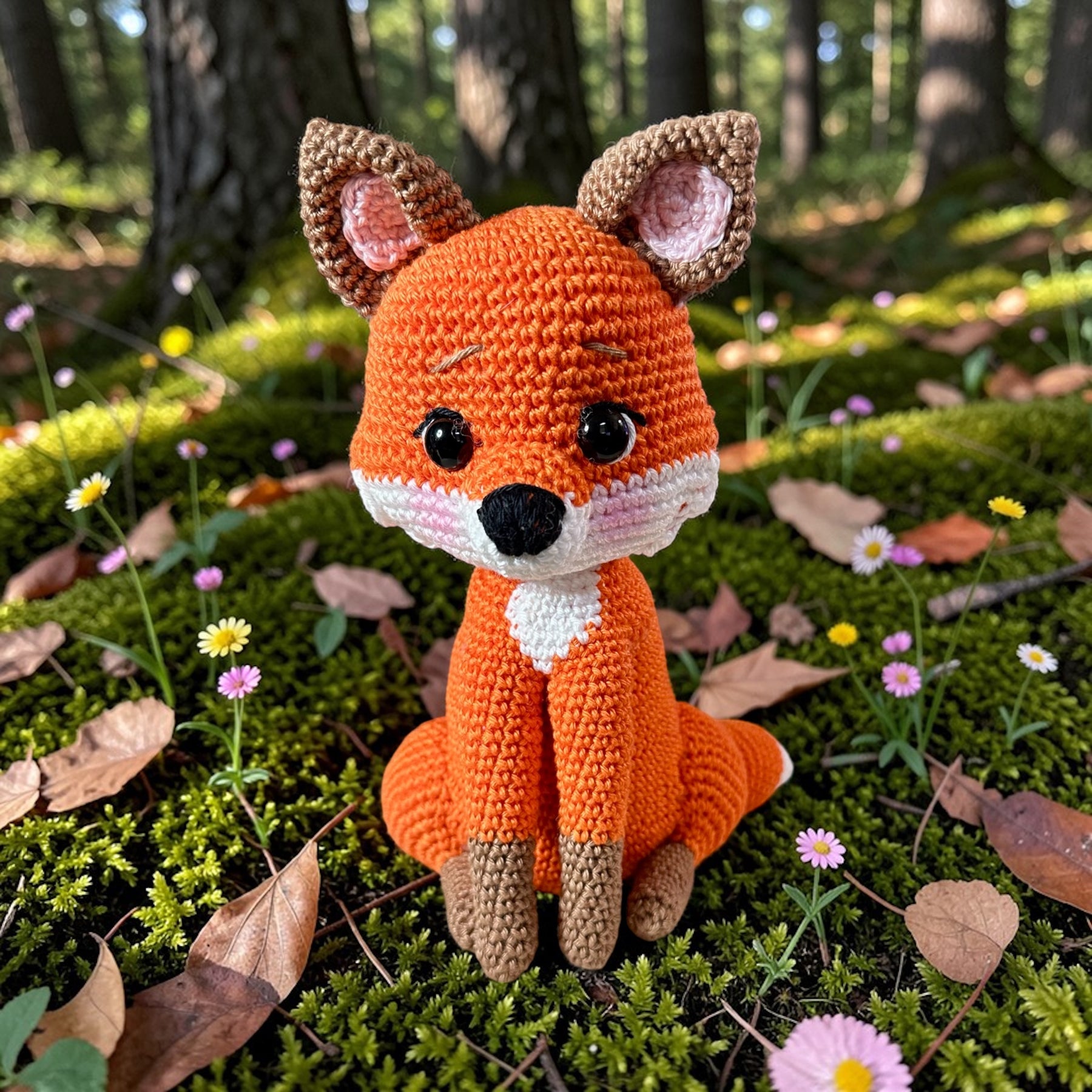 Crochet Handmade Woodland Fox