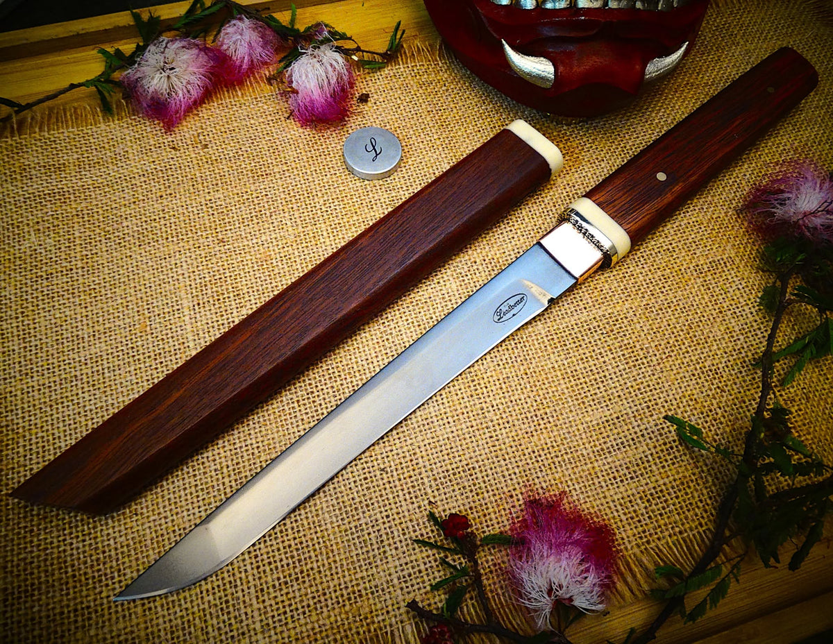 Tanto fixed blade art jarrah timber wood craft