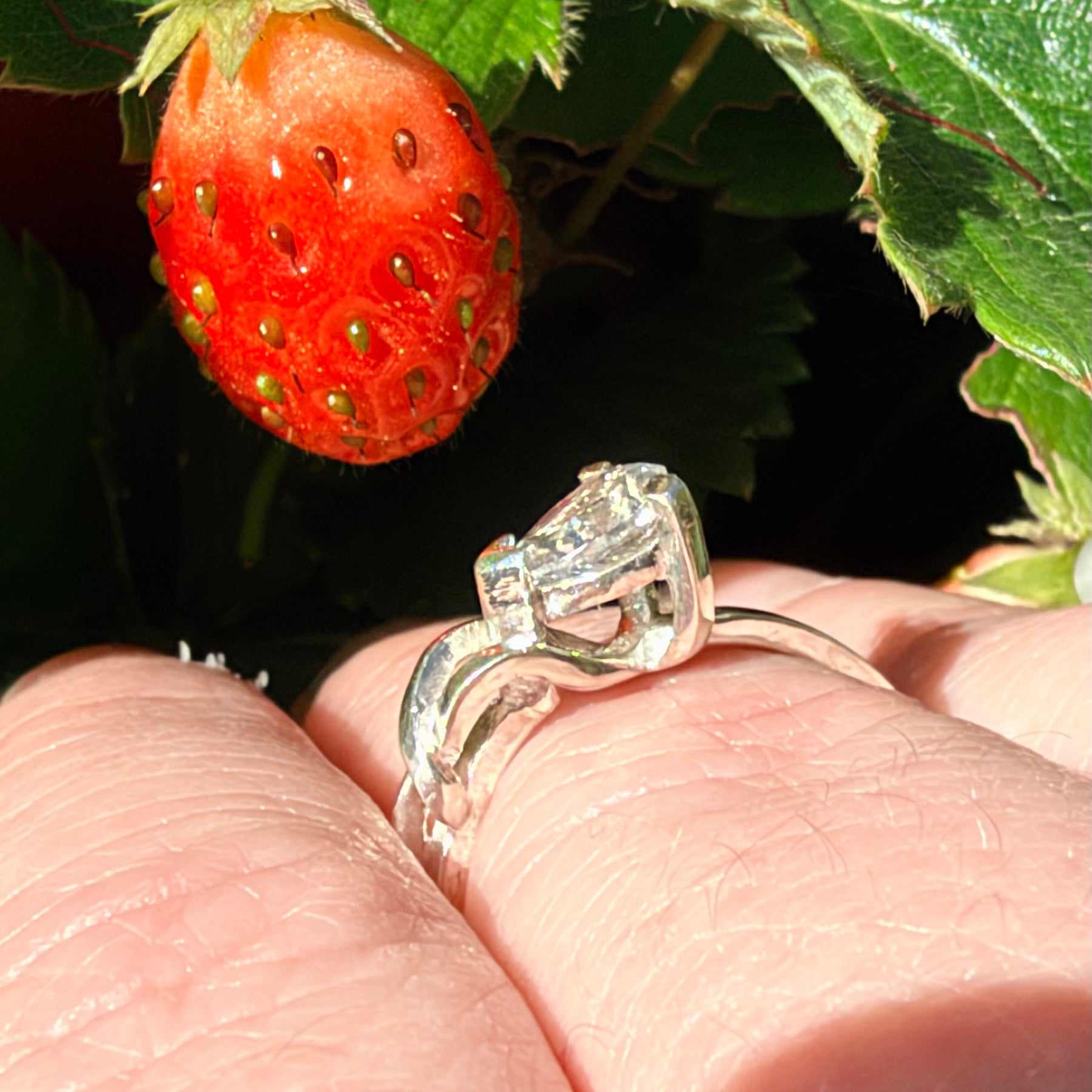 Making Rainbows White Sapphire Sterling Silver Ring