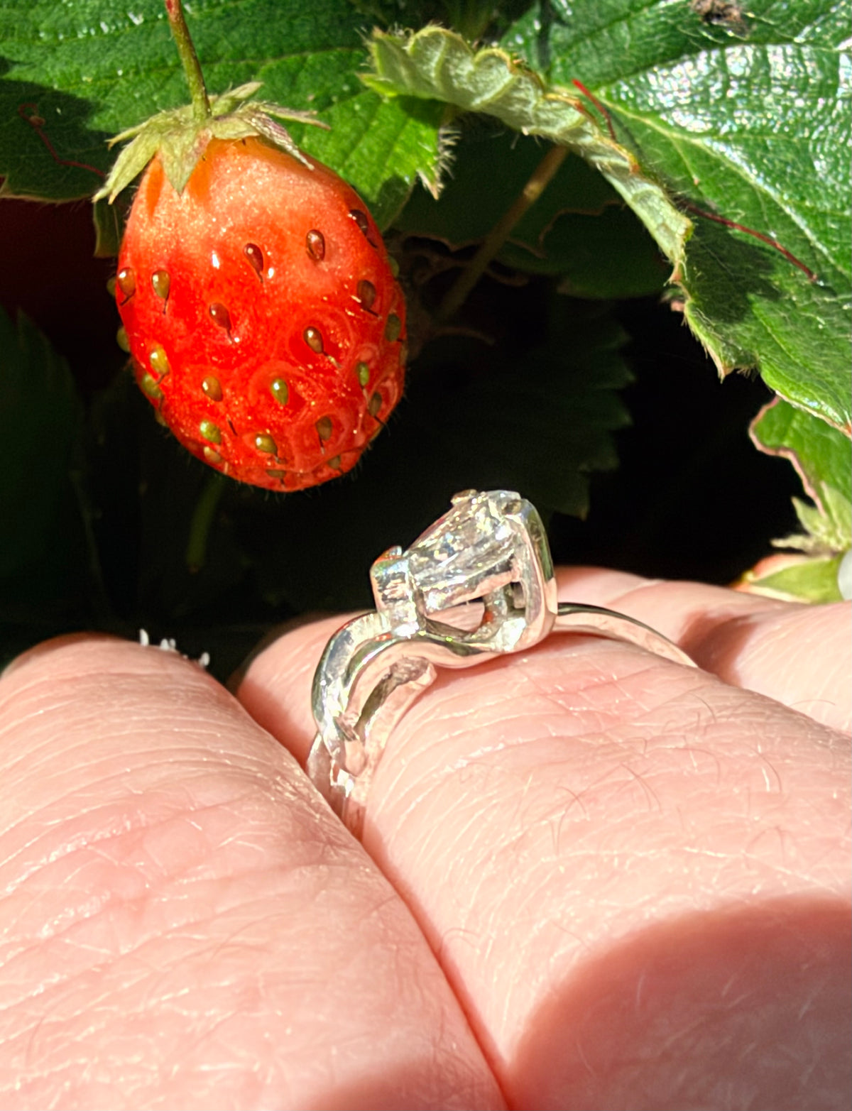 Making Rainbows White Sapphire Sterling Silver Ring