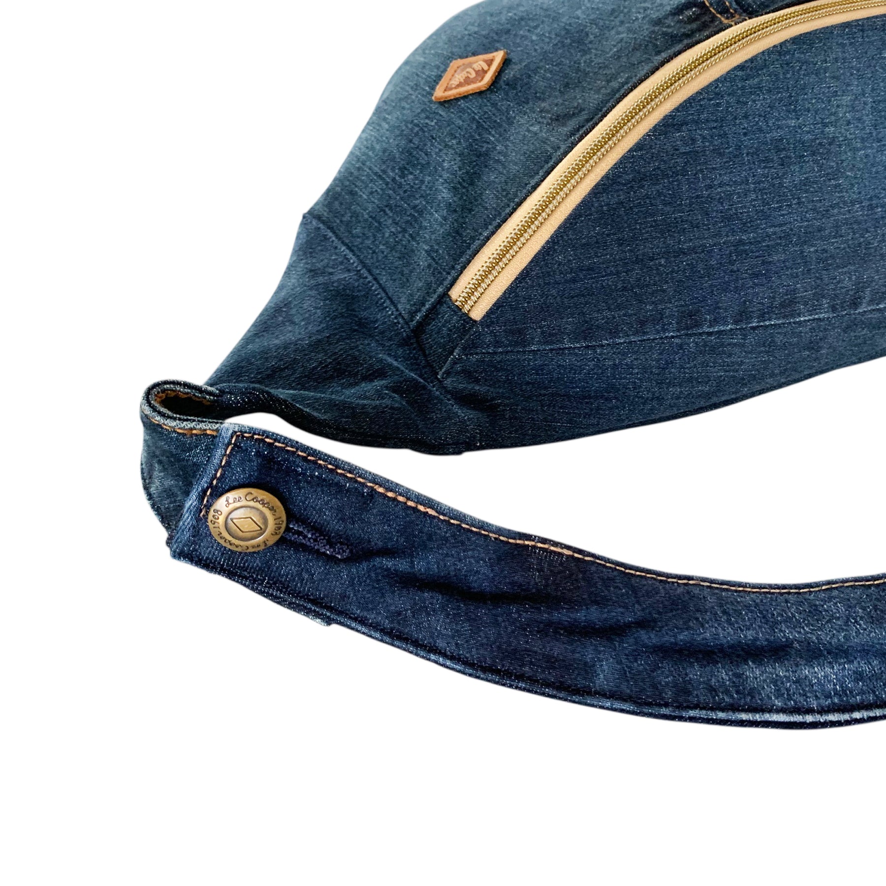 Upcycled Lee Denim Jeans Crossbody Bag, Sustainable Backpack