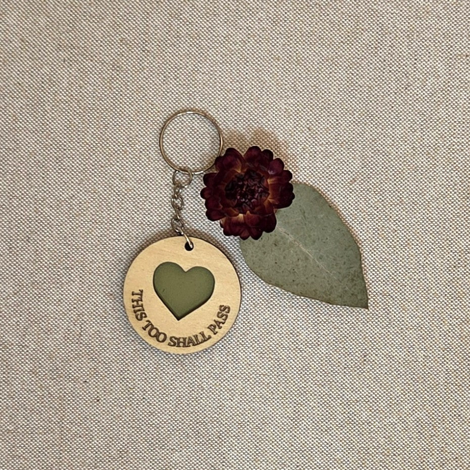 THIS TOO SHALL PASS - Handcrafted Timber Keyrings