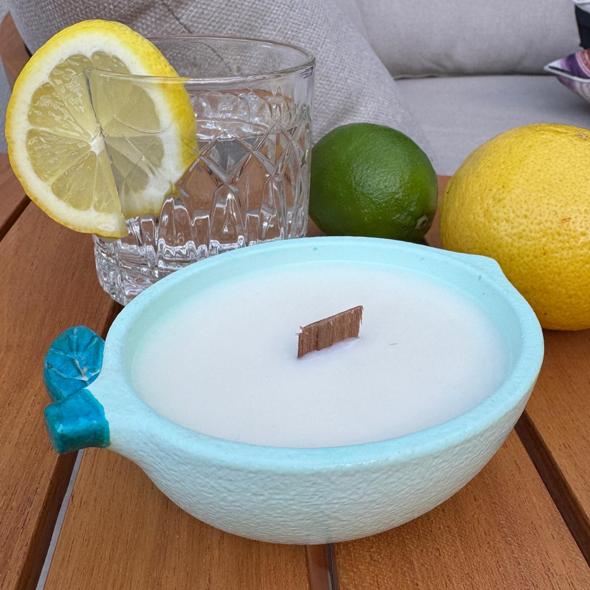 Concrete Lime bowl candle with lime fragrance