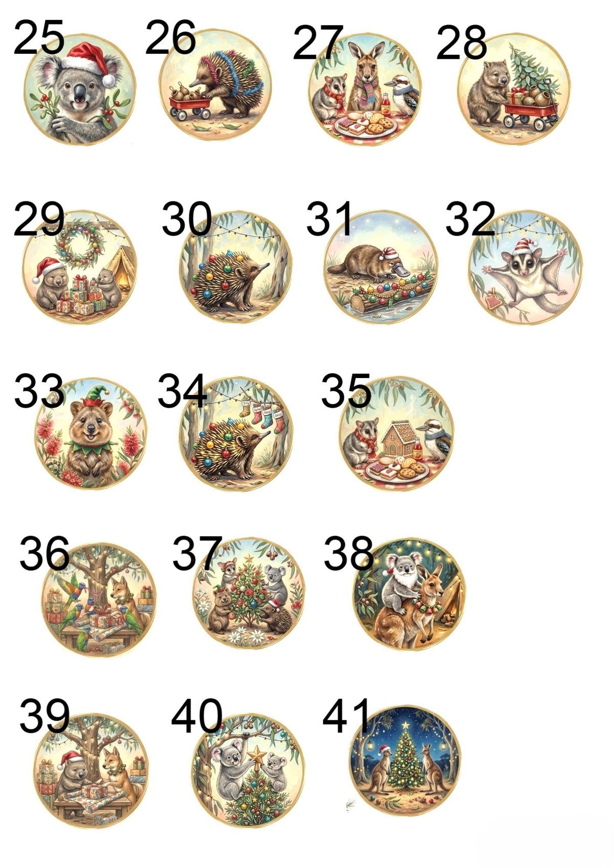 Unique Australian Animal Christmas Decorations, create your set