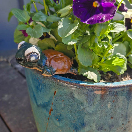 Dark Green Small Turtle Sculpture.