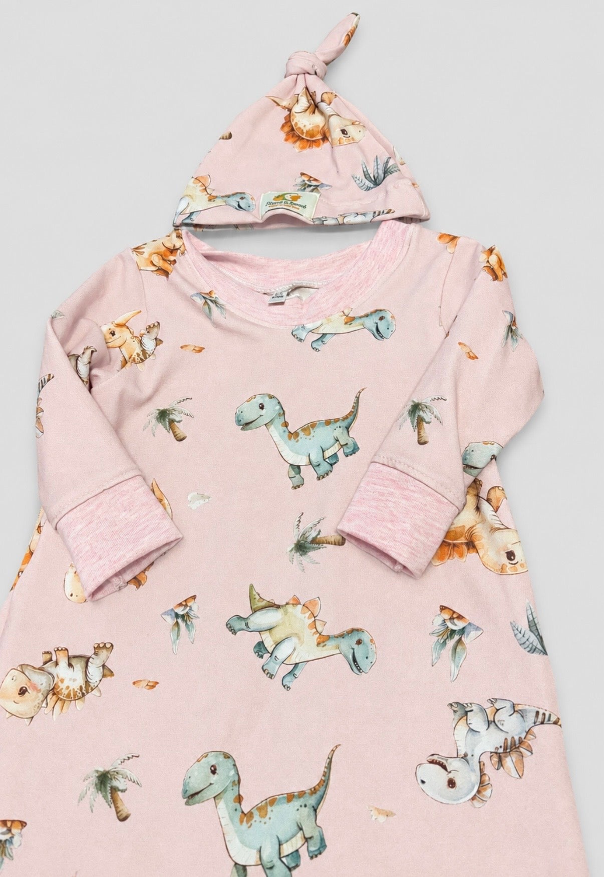 PINK DINOSAUR ROMPER 0-3 months