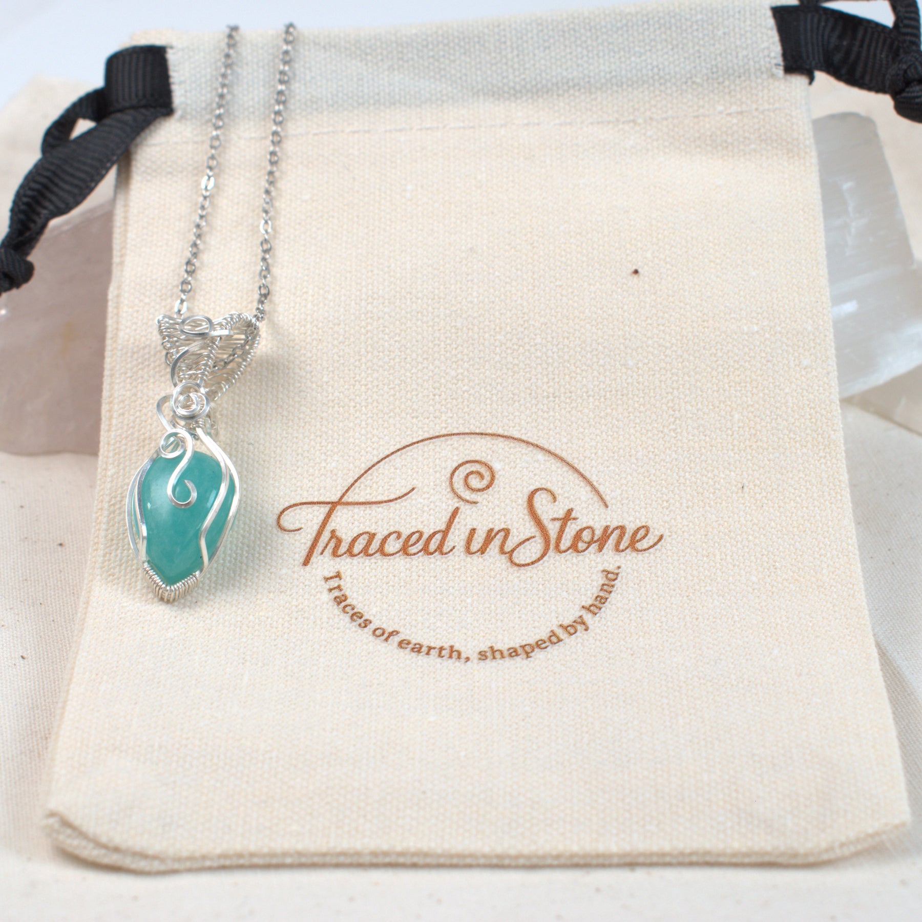 Sea Glass – Amazonite Keepsake Pendant