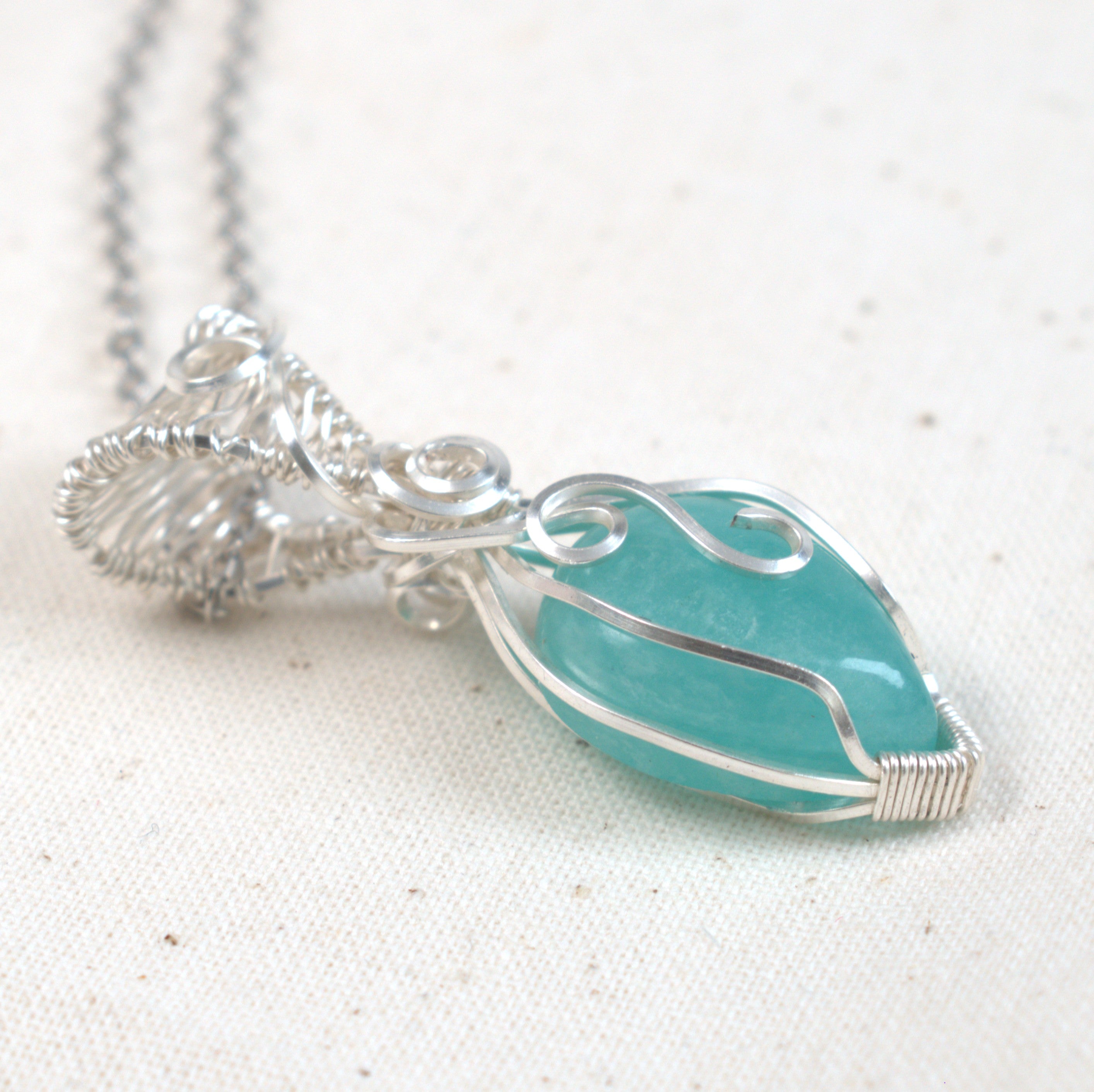 Sea Glass – Amazonite Keepsake Pendant