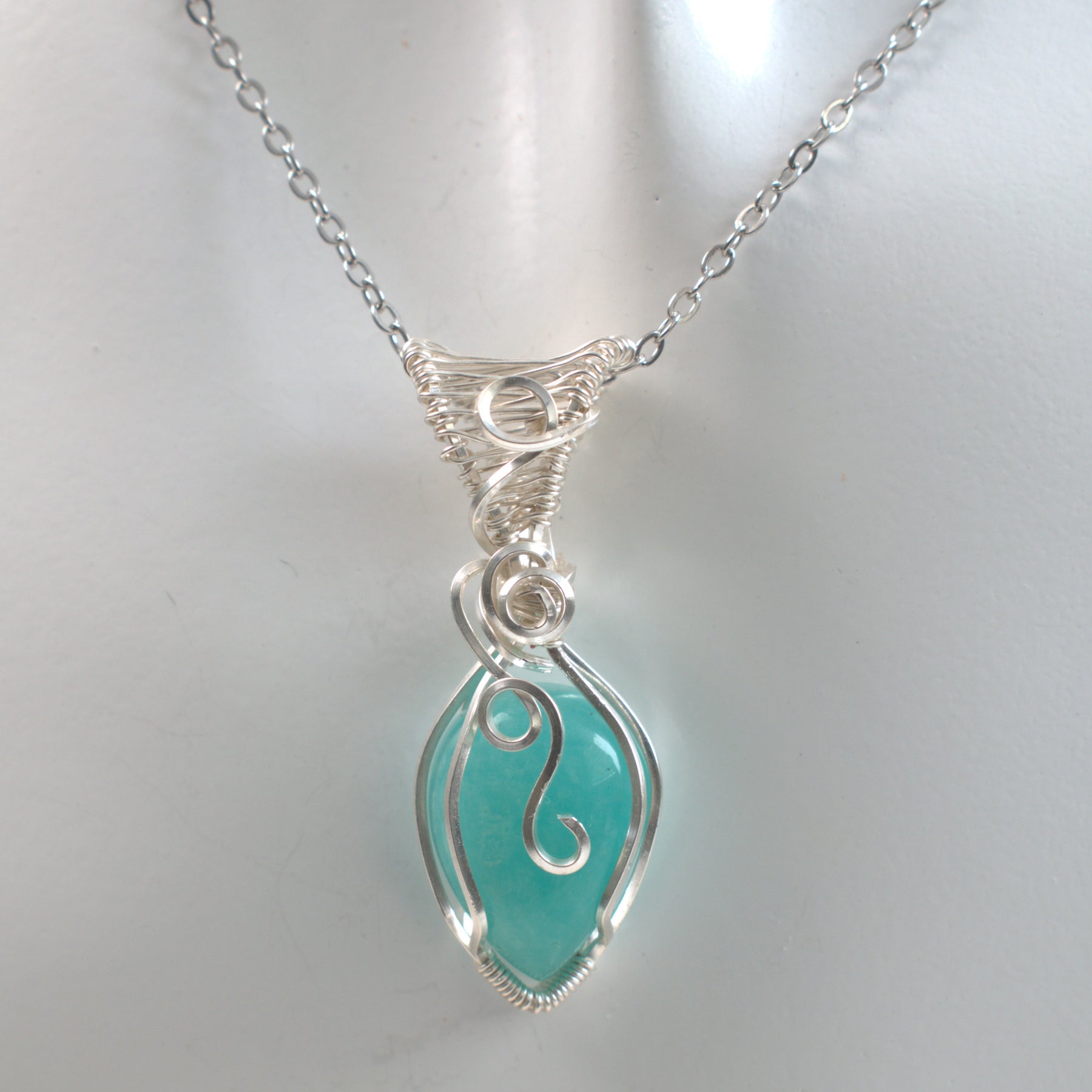 Sea Glass – Amazonite Keepsake Pendant