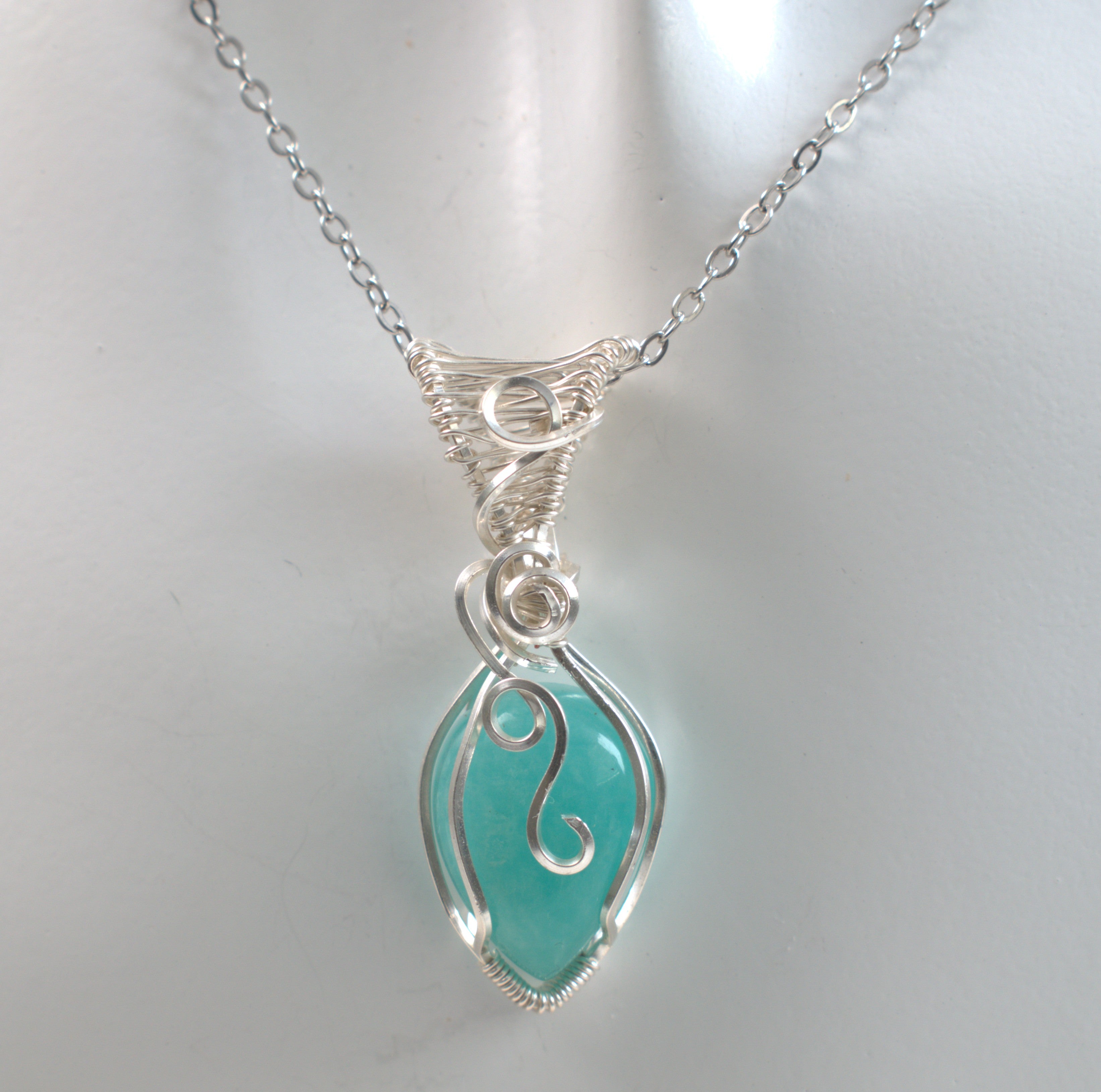 Sea Glass – Amazonite Keepsake Pendant