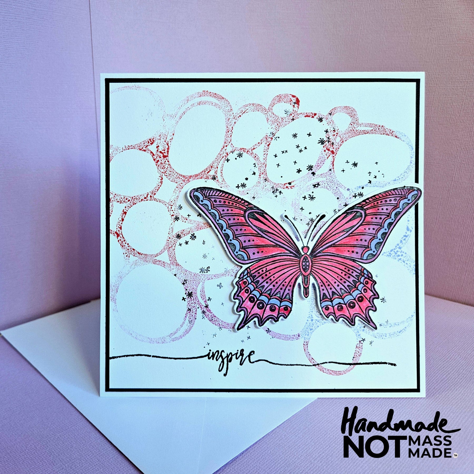 "Inspire", inspirational, blank greeting card