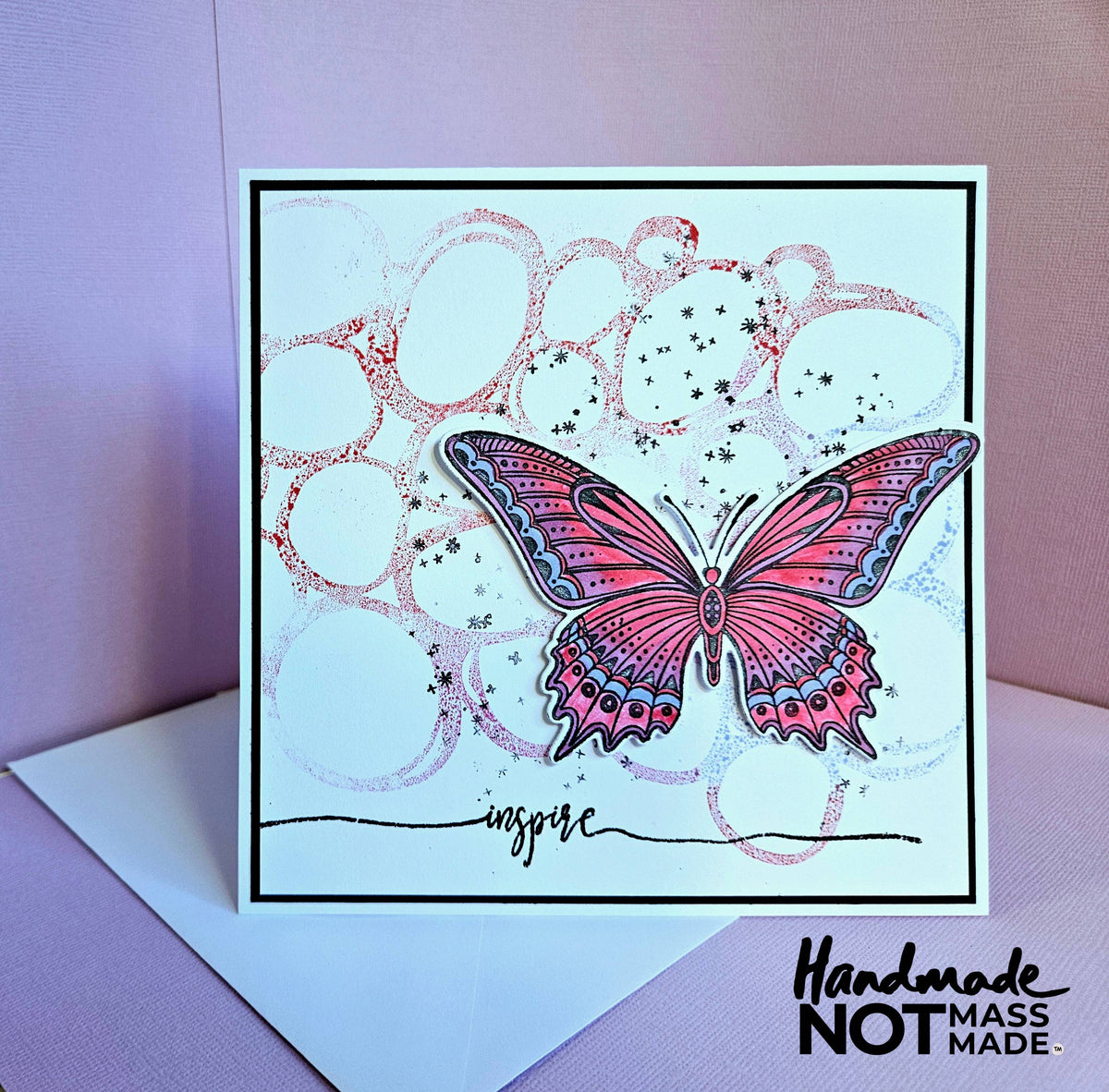 "Inspire", inspirational, blank greeting card