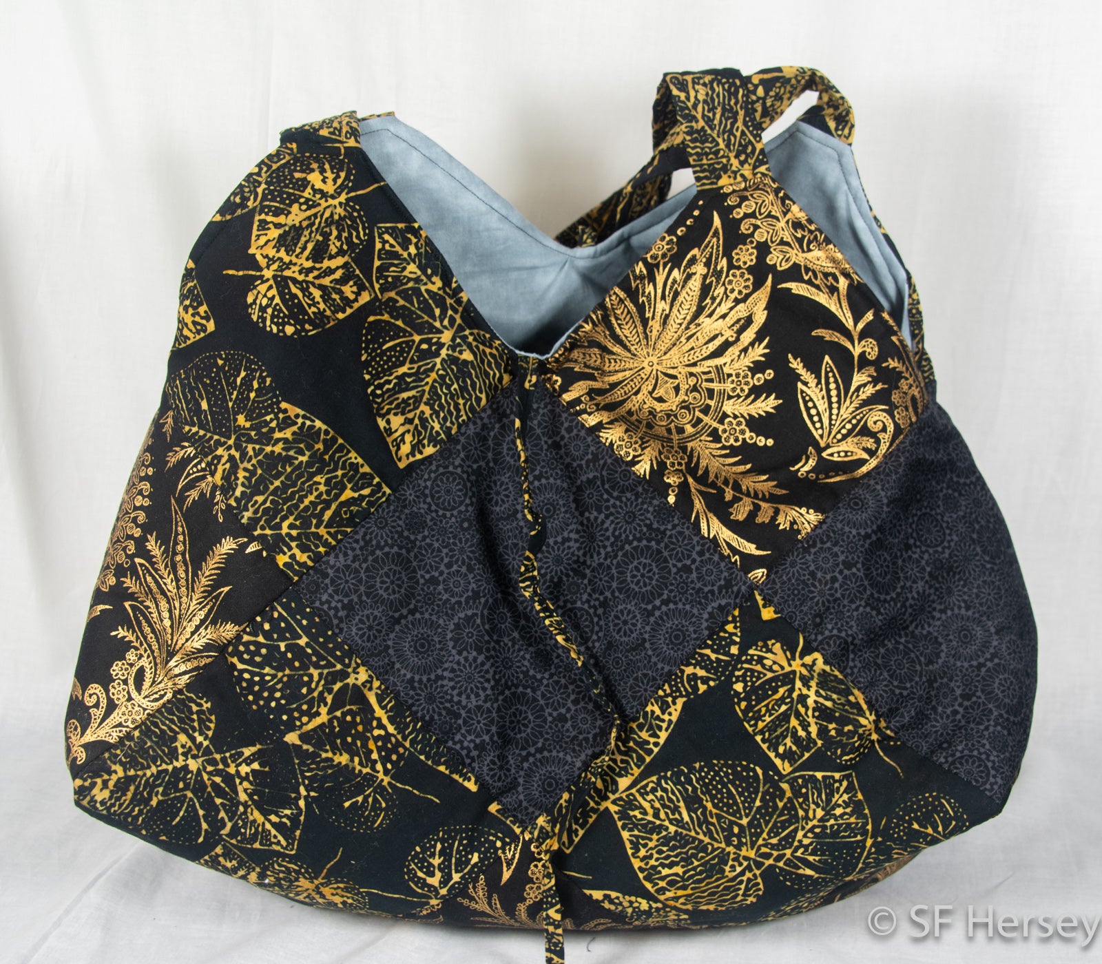 Golden Leaves Handbag or Yarn Bag
