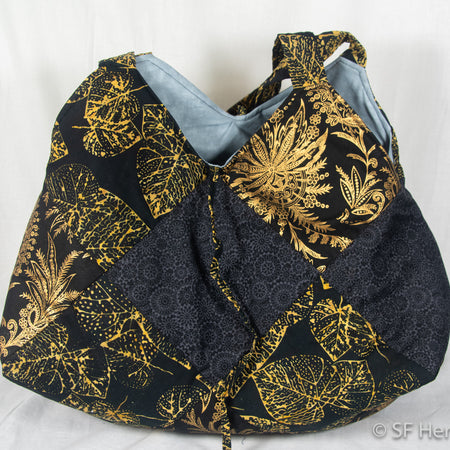 Golden Leaves Handbag or Yarn Bag