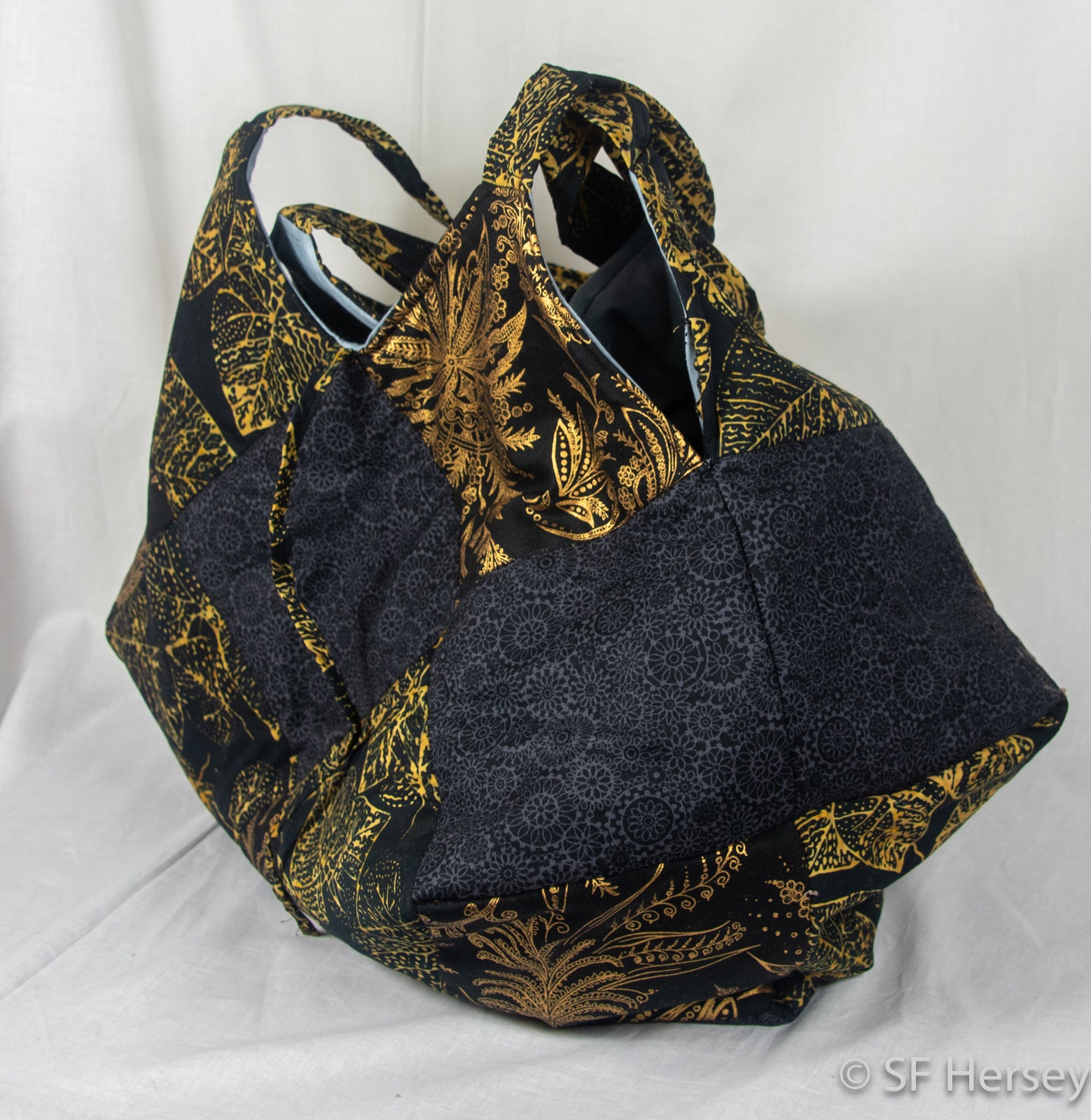 Golden Leaves Handbag or Yarn Bag