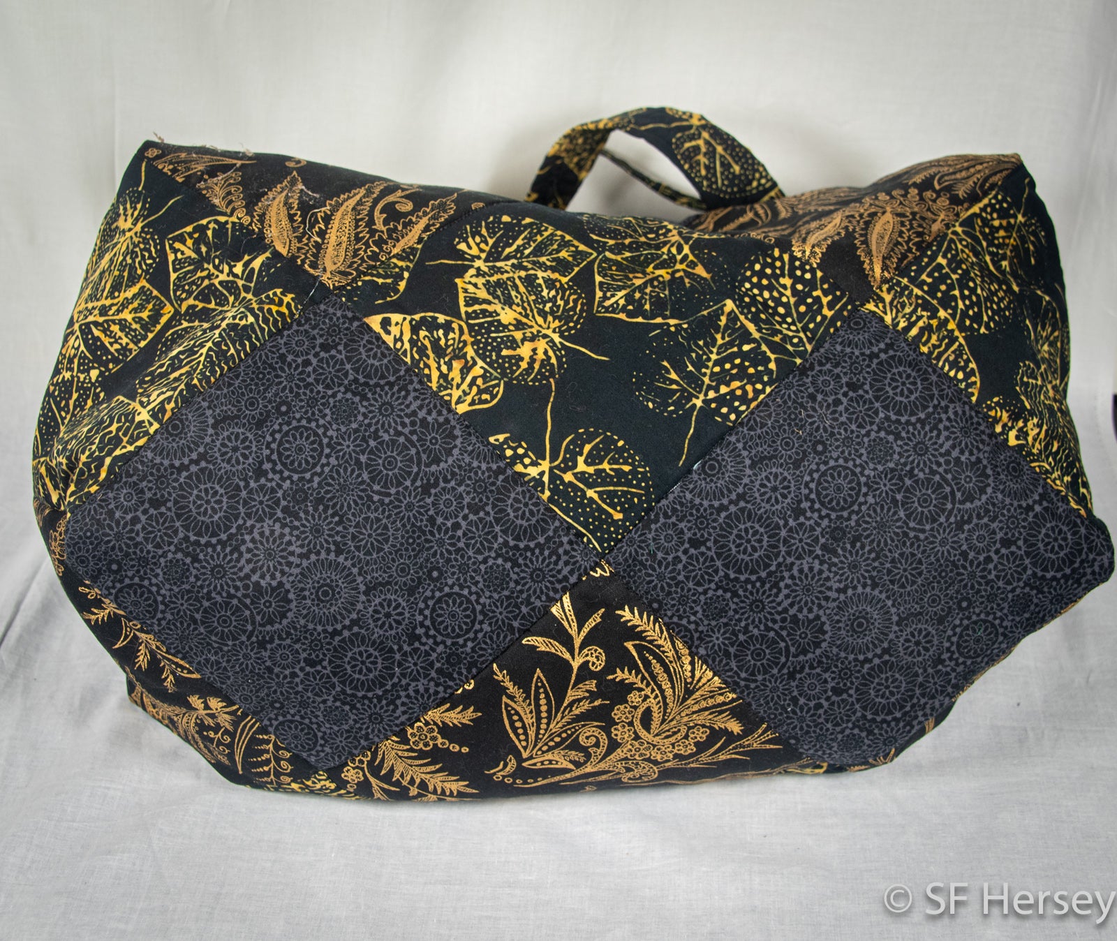 Golden Leaves Handbag or Yarn Bag