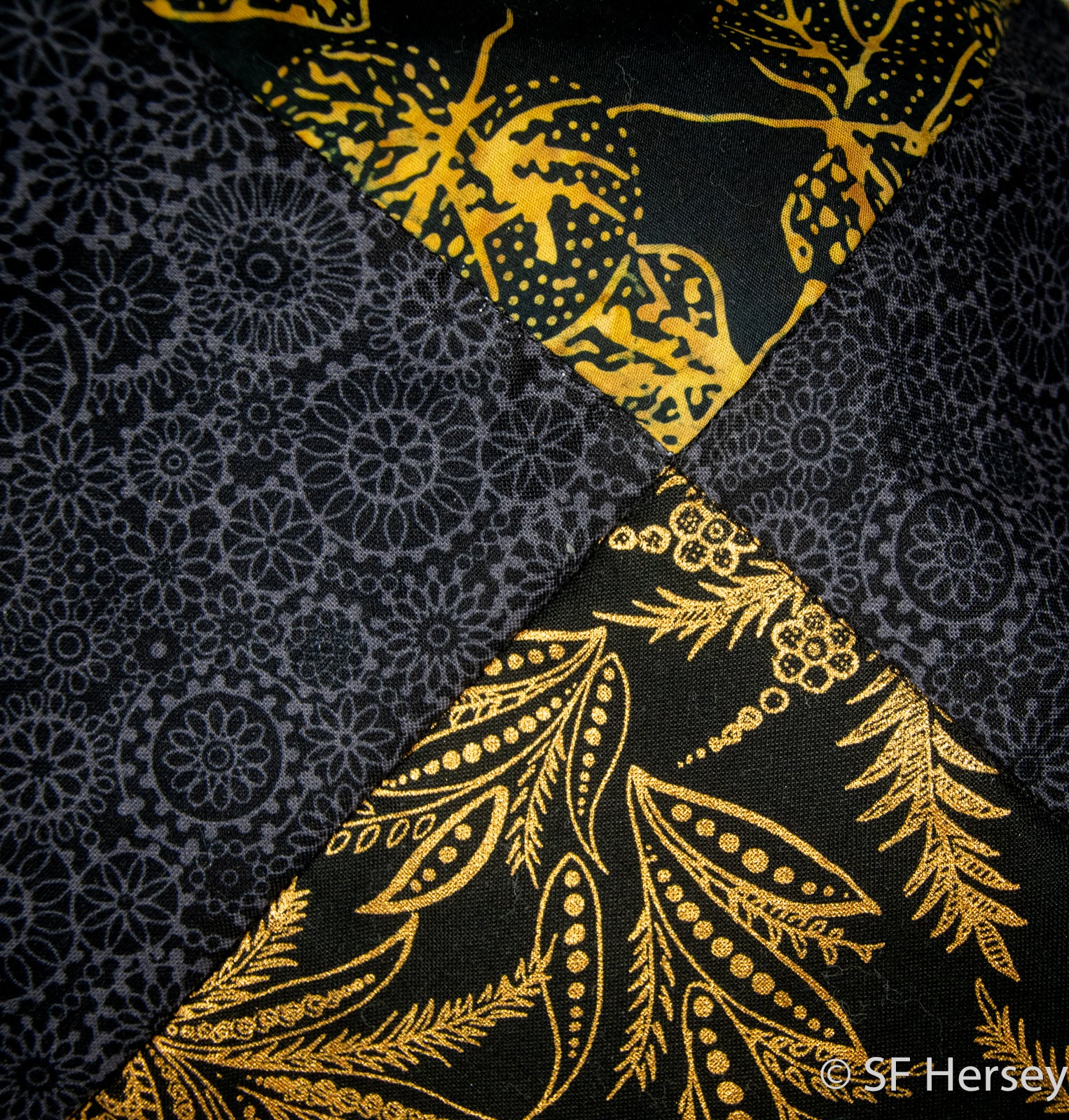 Golden Leaves Handbag or Yarn Bag