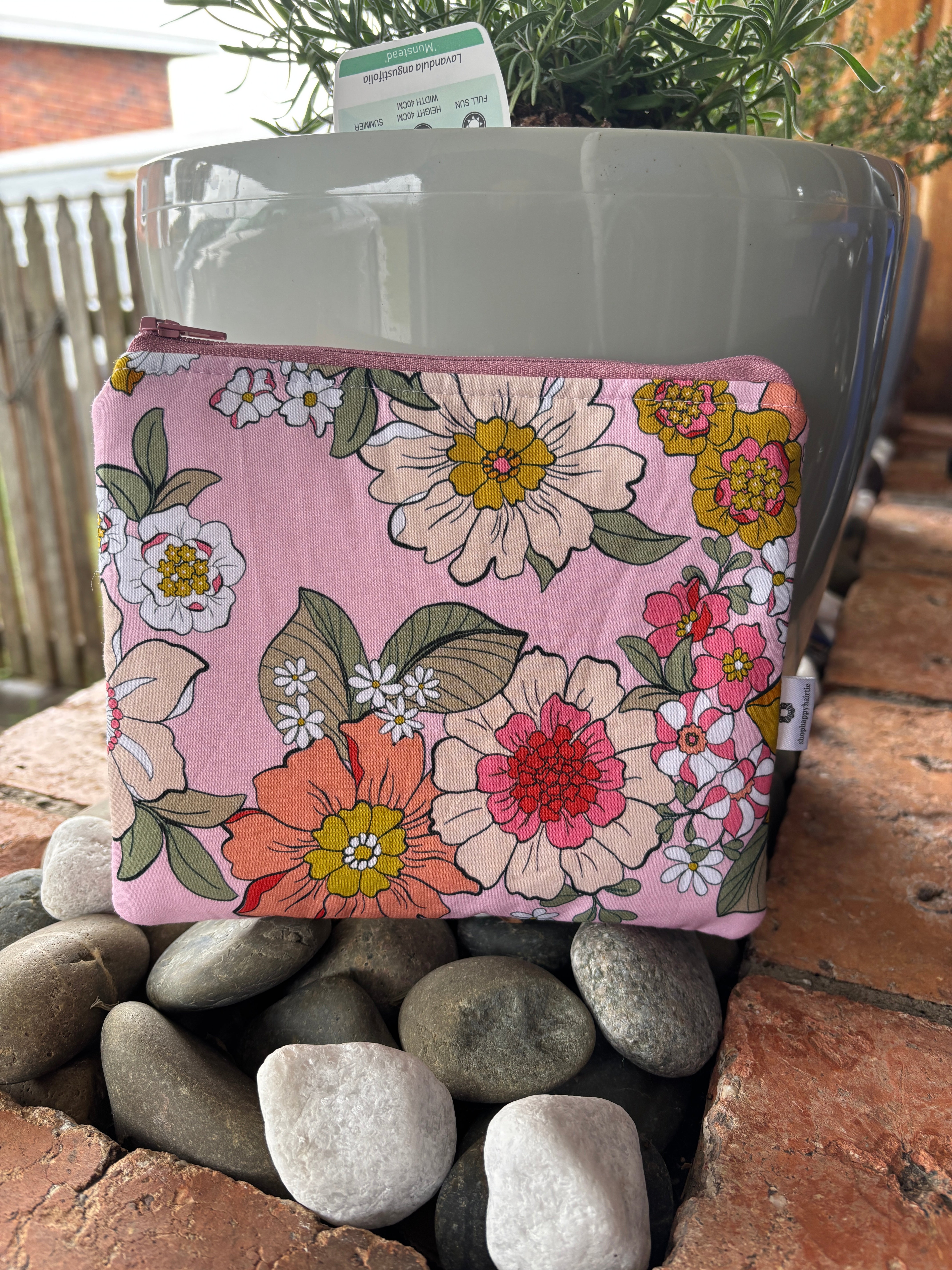Medium & Large Handmade Fabric Zipper Pouches – Makeup & Travel Organiser